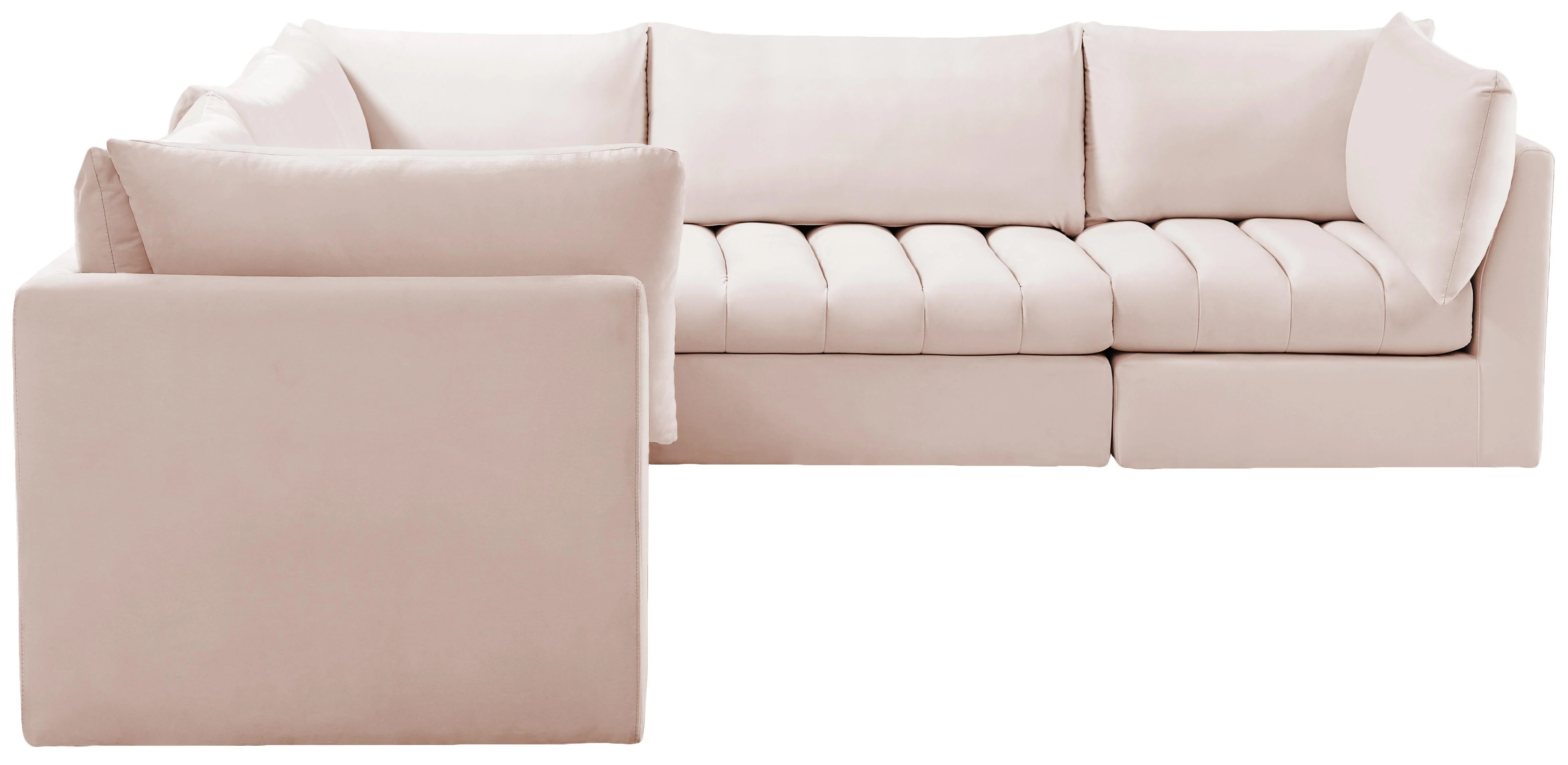 Jacob Pink Velvet Modular Sectional - Image 29