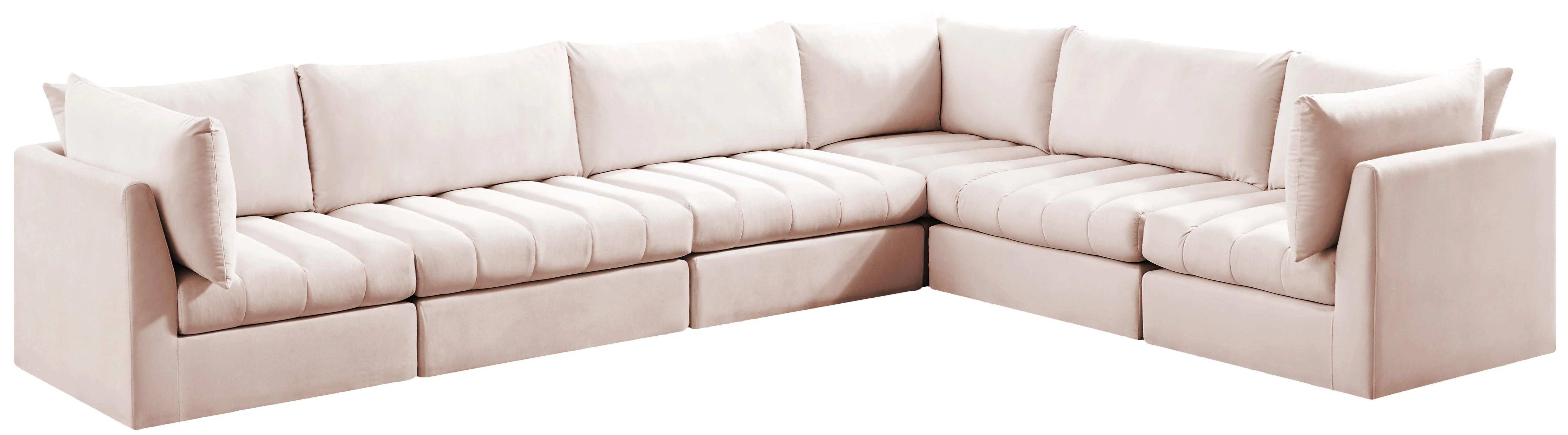 Jacob Pink Velvet Modular Sectional - Image 32