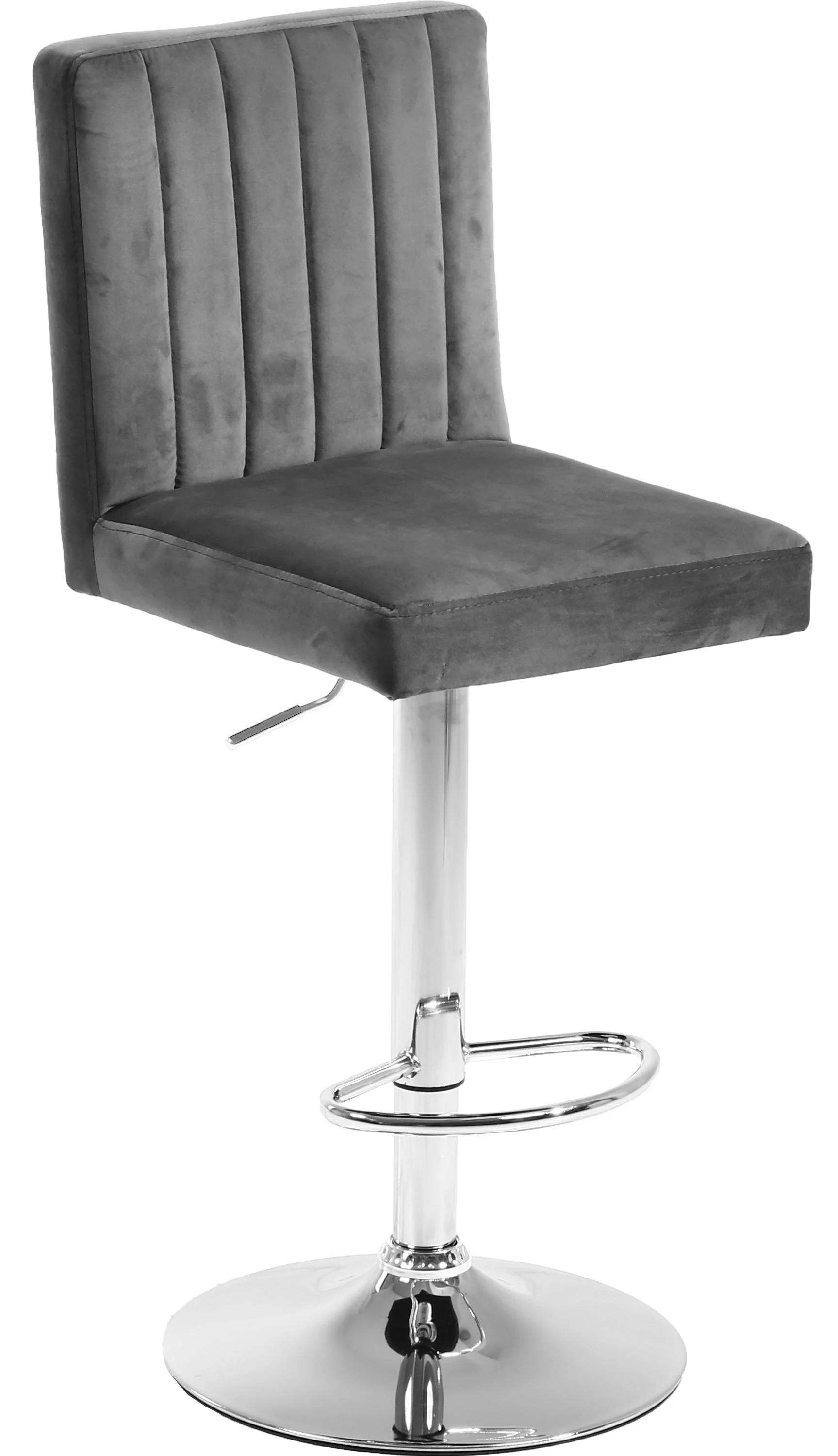 Joel Grey Velvet Adjustable Stool - Image 3
