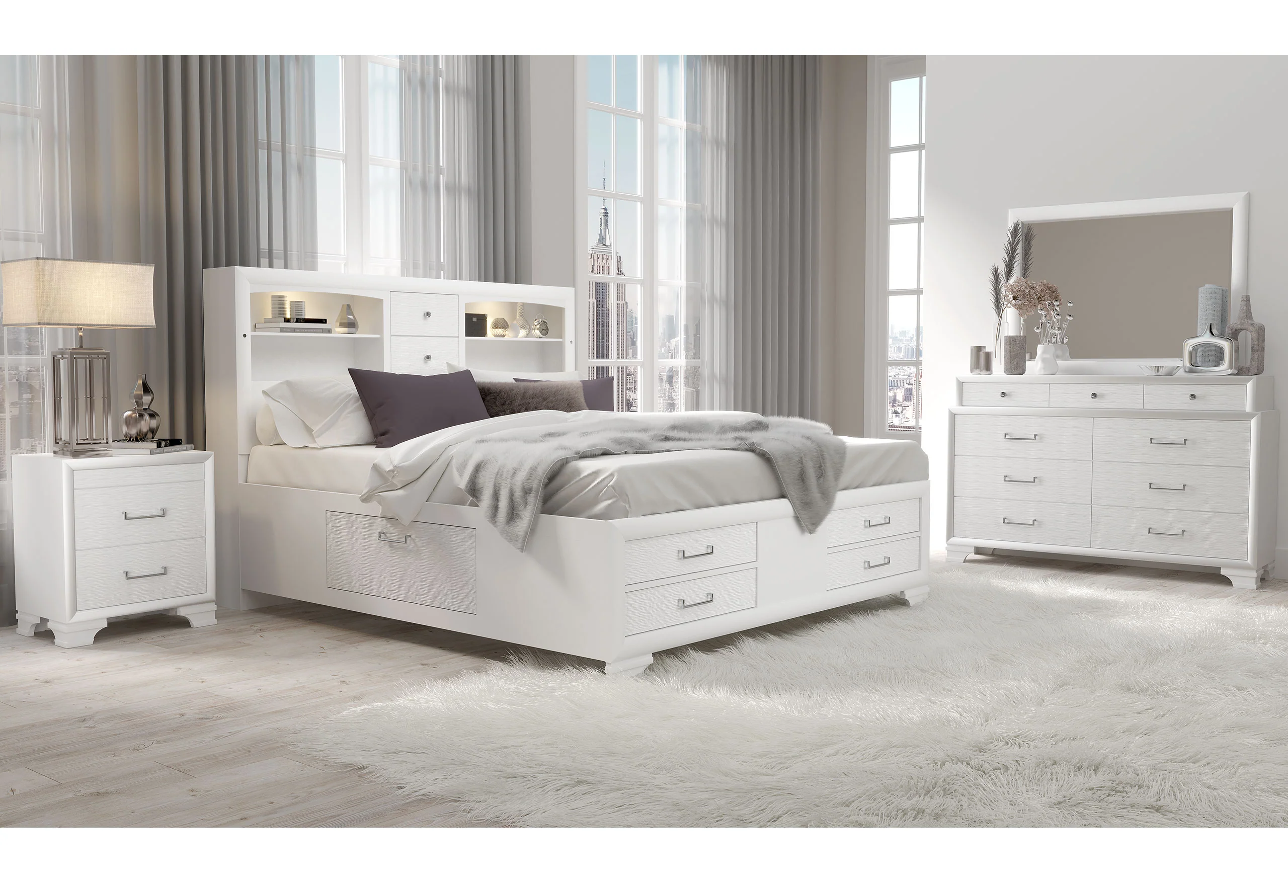 JORDYN WHITE QUEEN BED GROUP