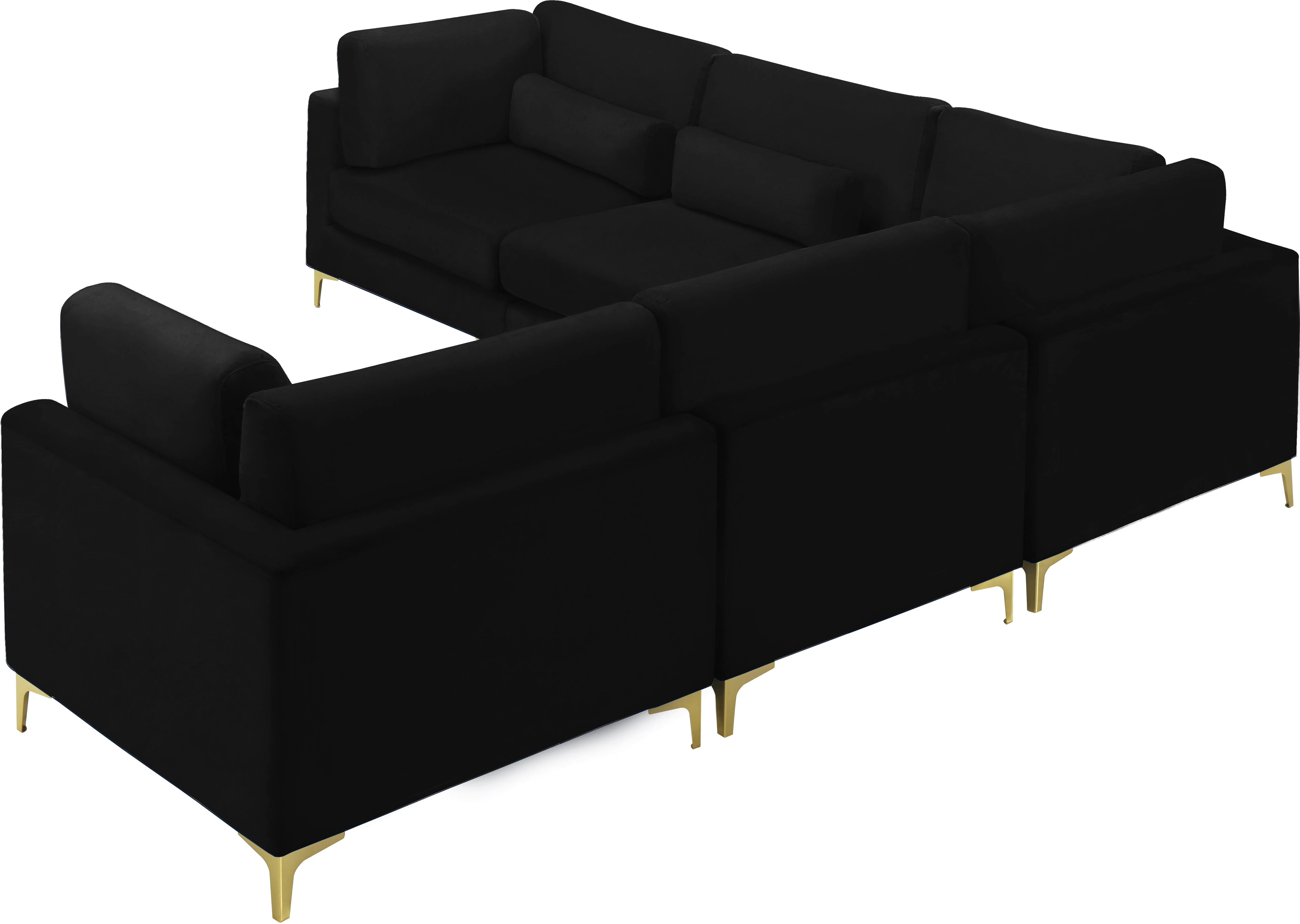 Julia Black Velvet Modular Sectional (5 Boxes) - Image 17