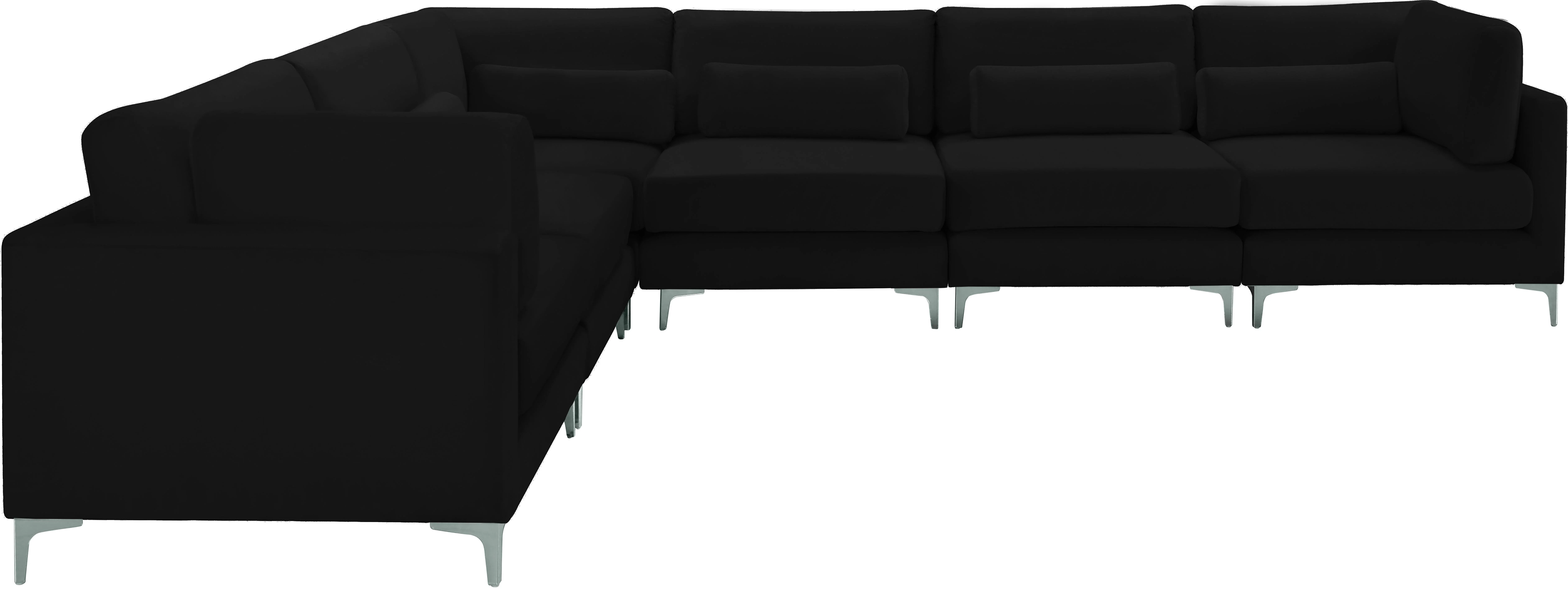 Julia Black Velvet Modular Sectional (6 Boxes) - Image 5