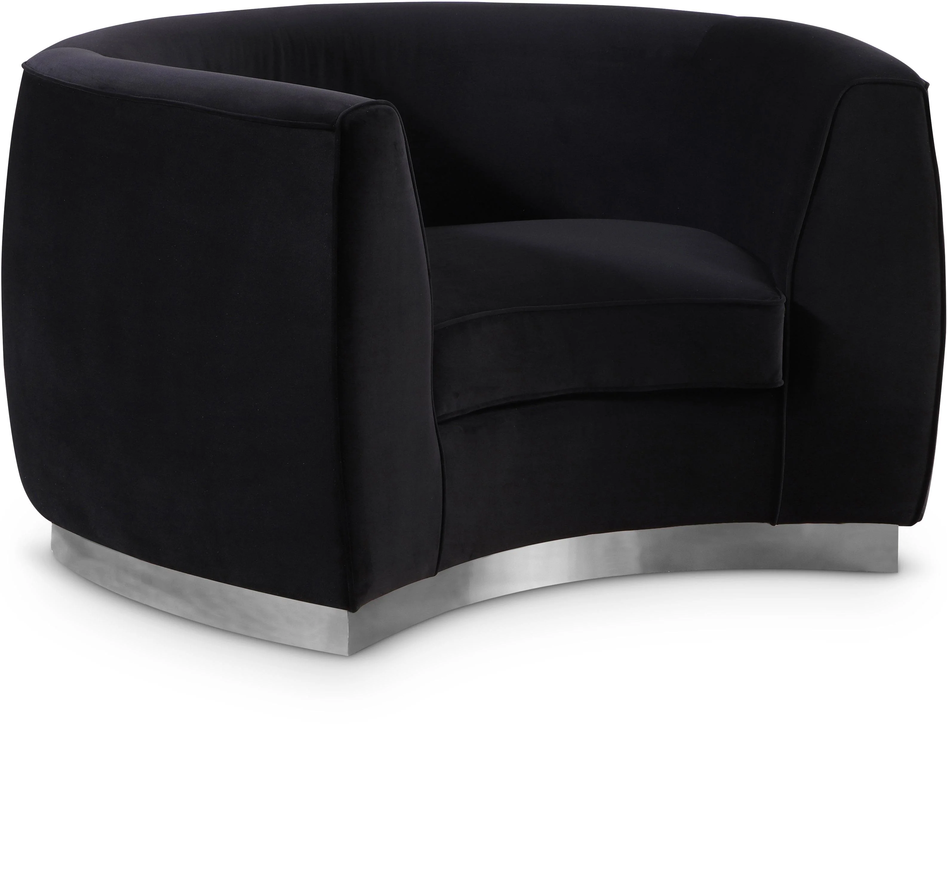 Julian Black Velvet Chair - Image 6
