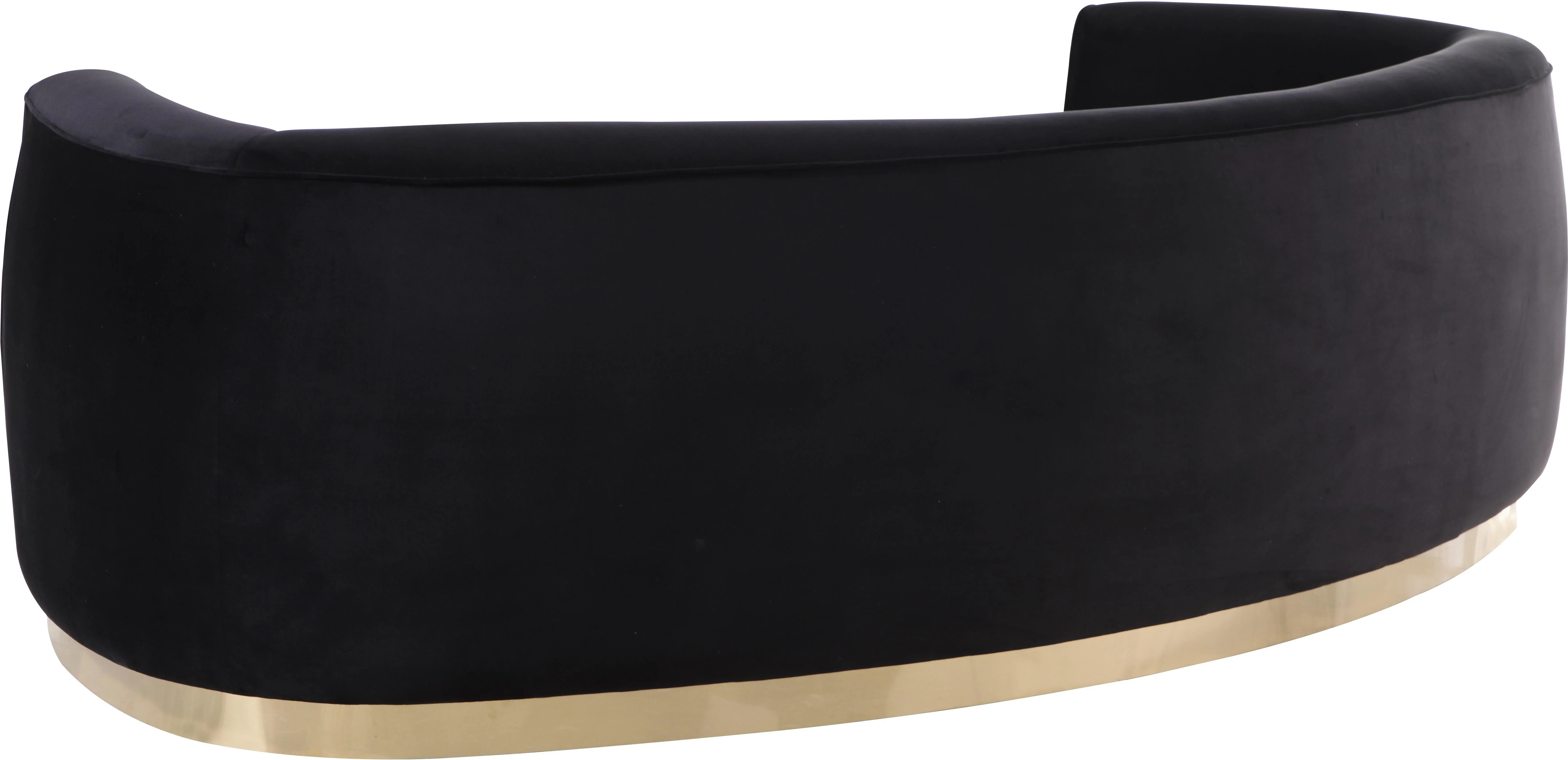 Julian Black Velvet Sofa - Image 3