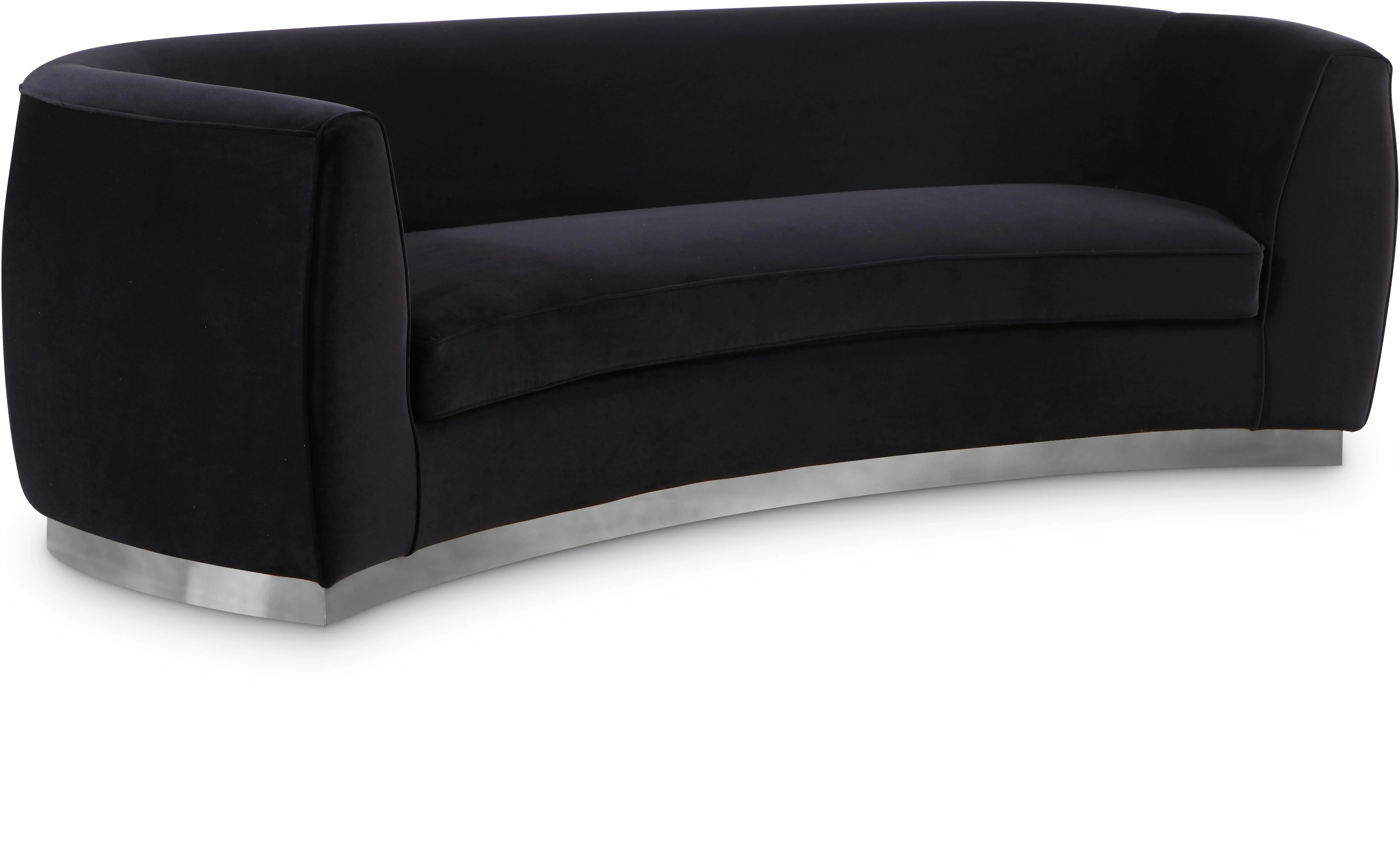 Julian Black Velvet Sofa - Image 6