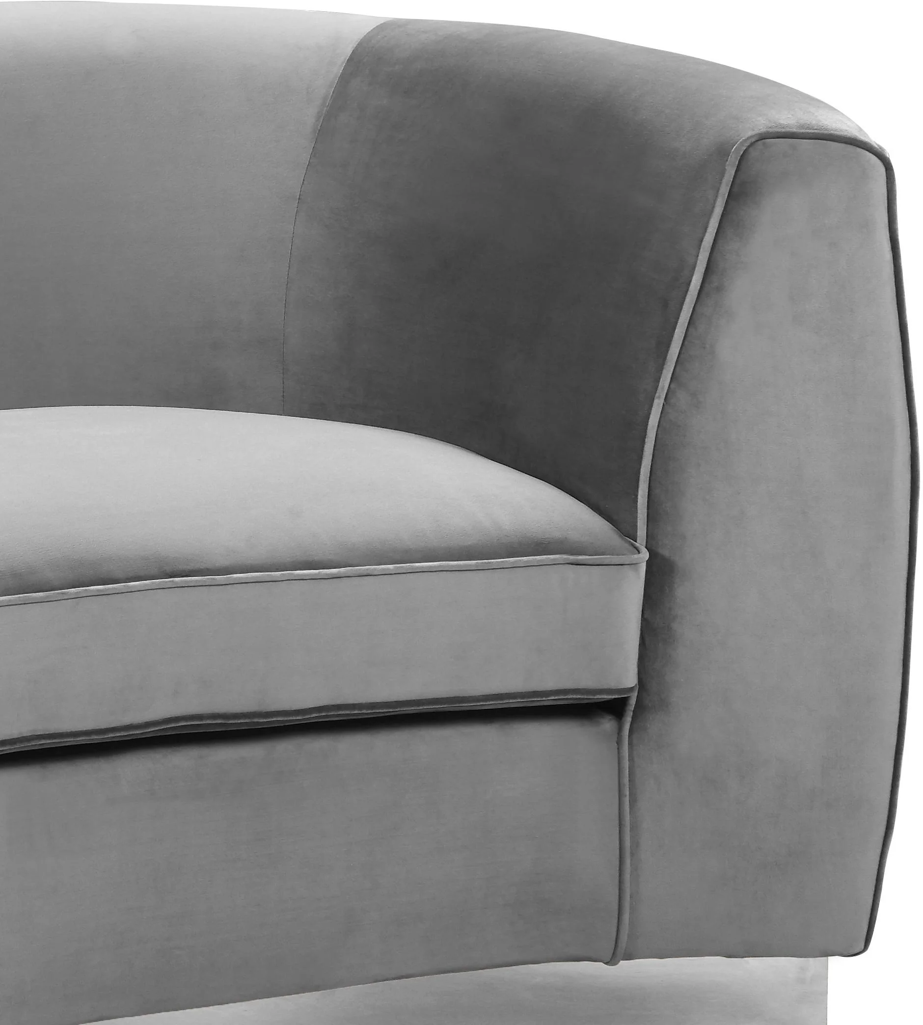 Julian Grey Velvet Chair - Image 10