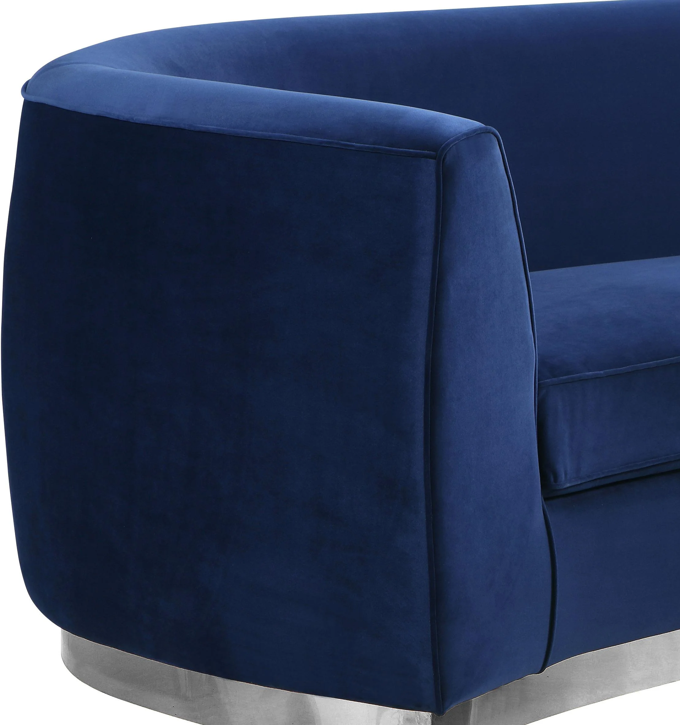 Julian Navy Velvet Chair - Image 10