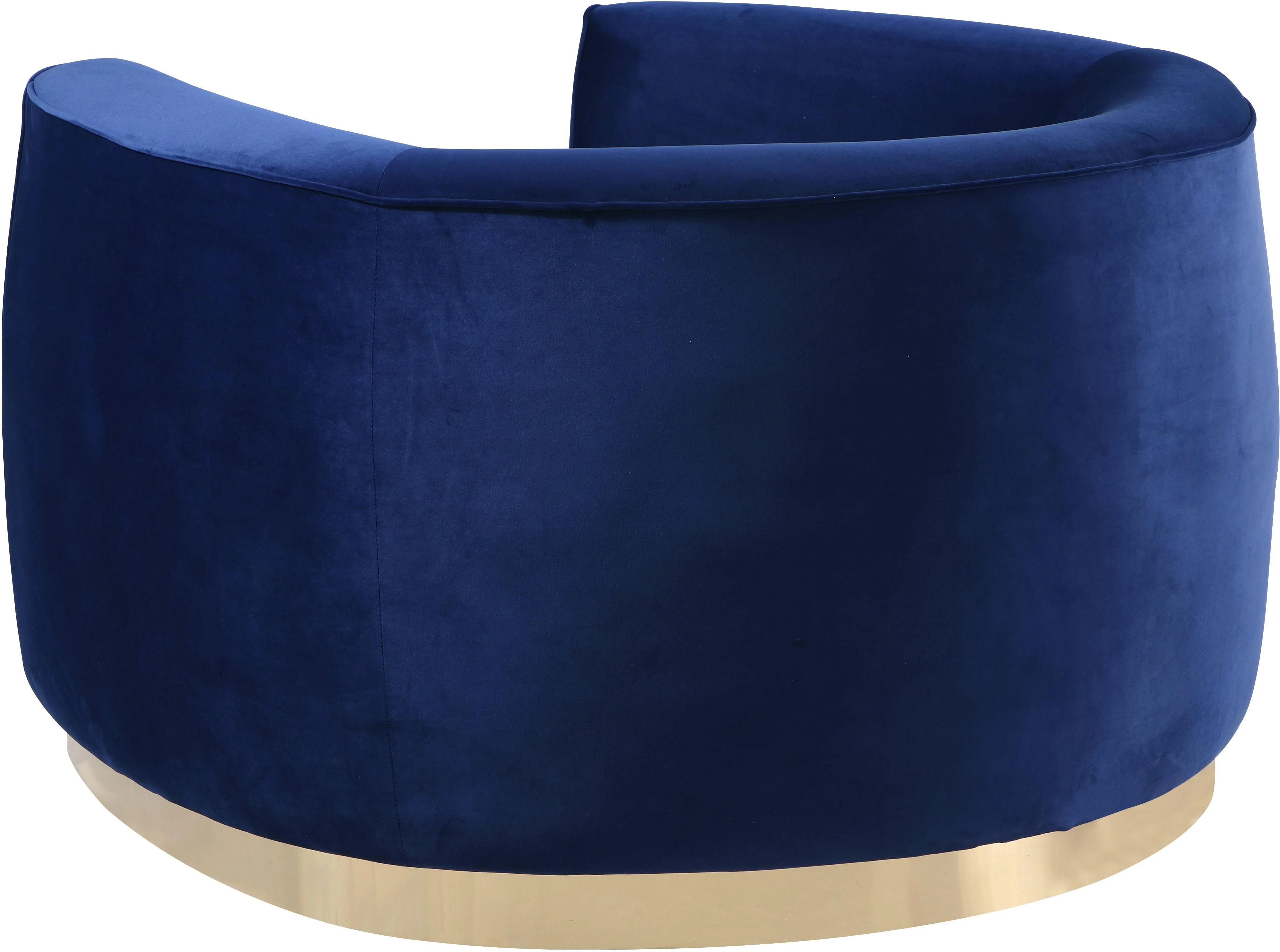 Julian Navy Velvet Chair - Image 3
