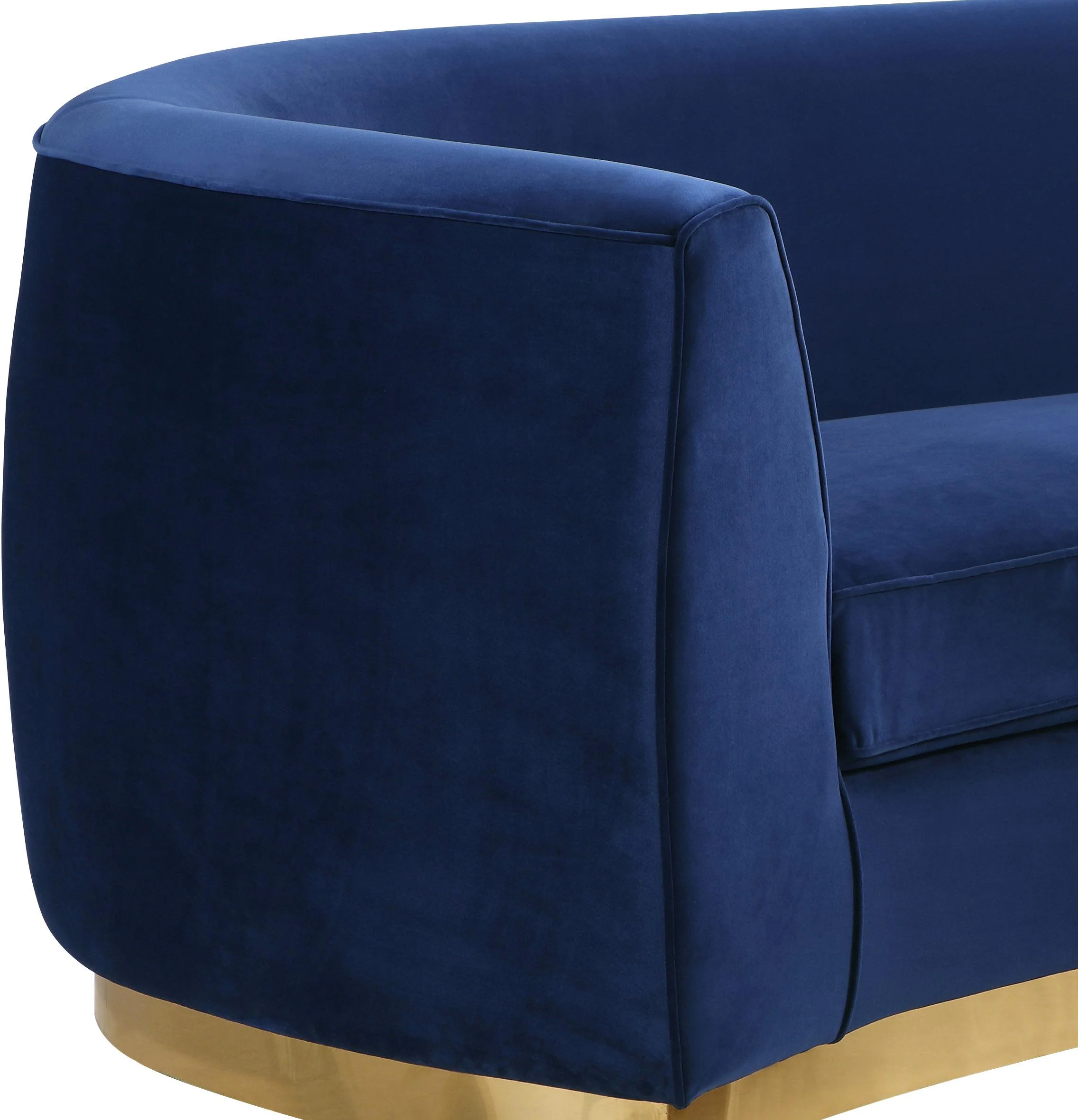 Julian Navy Velvet Chair - Image 4