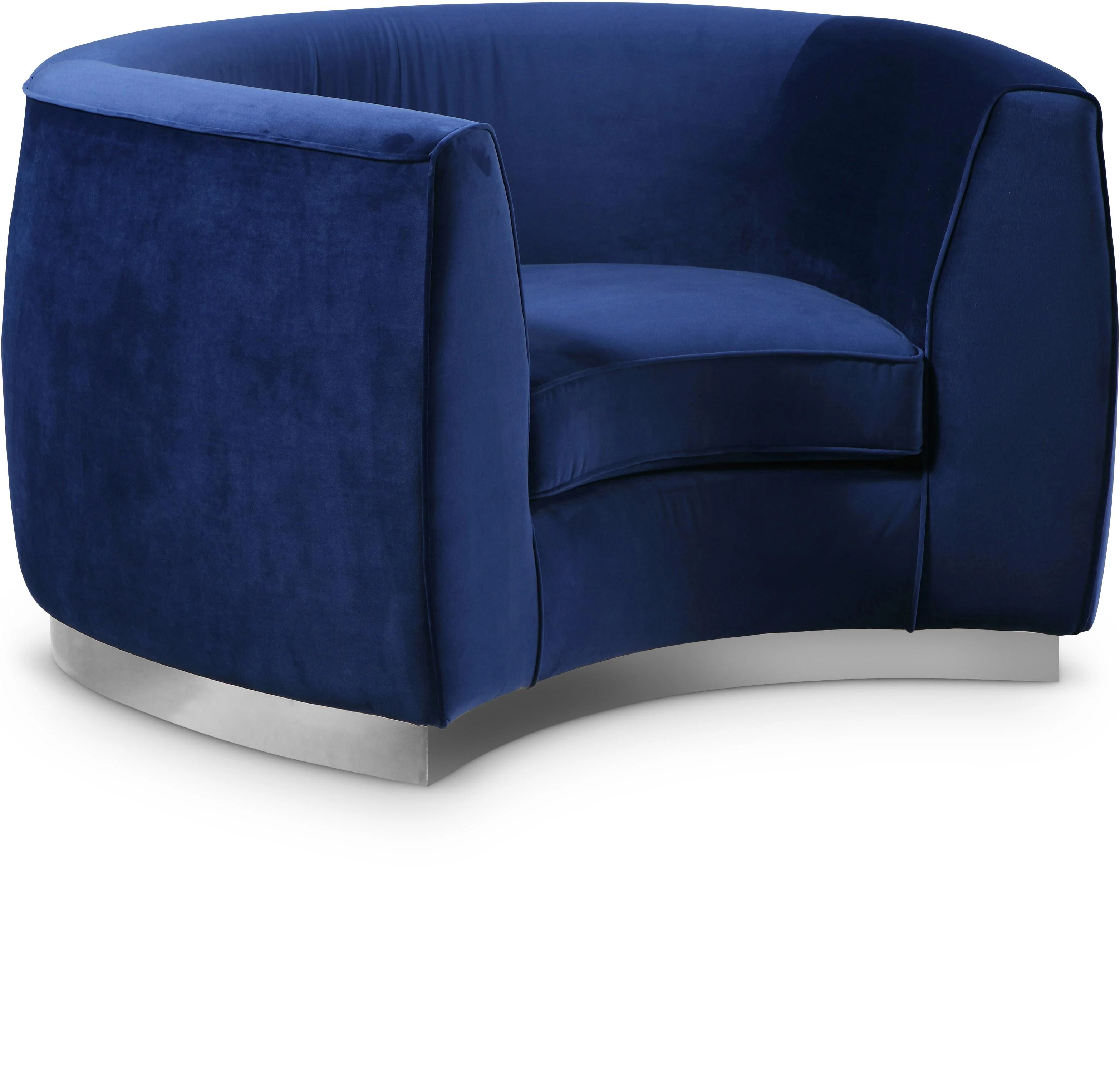 Julian Navy Velvet Chair - Image 7