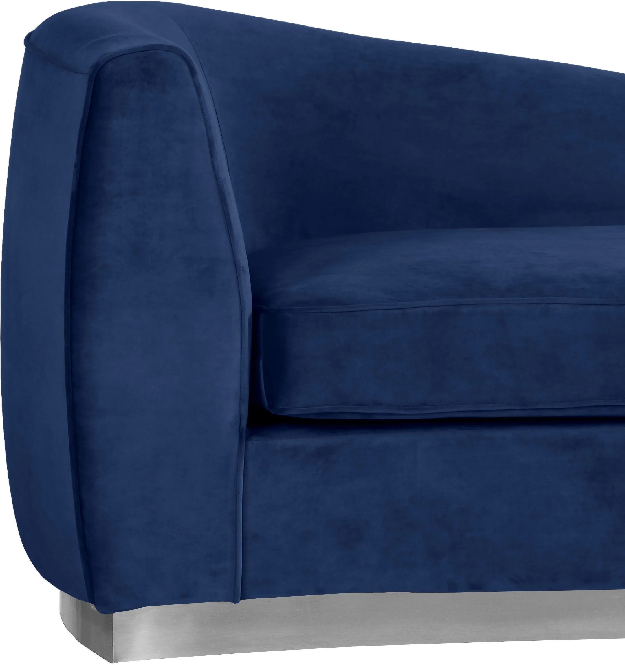 Julian Navy Velvet Chaise - Image 6