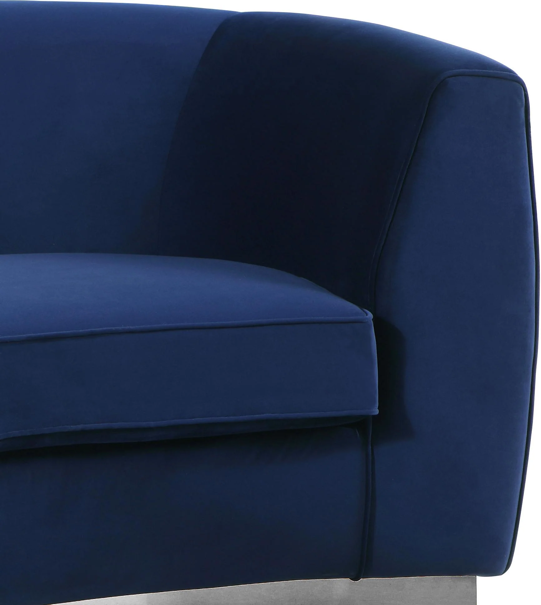 Julian Navy Velvet Sofa - Image 9
