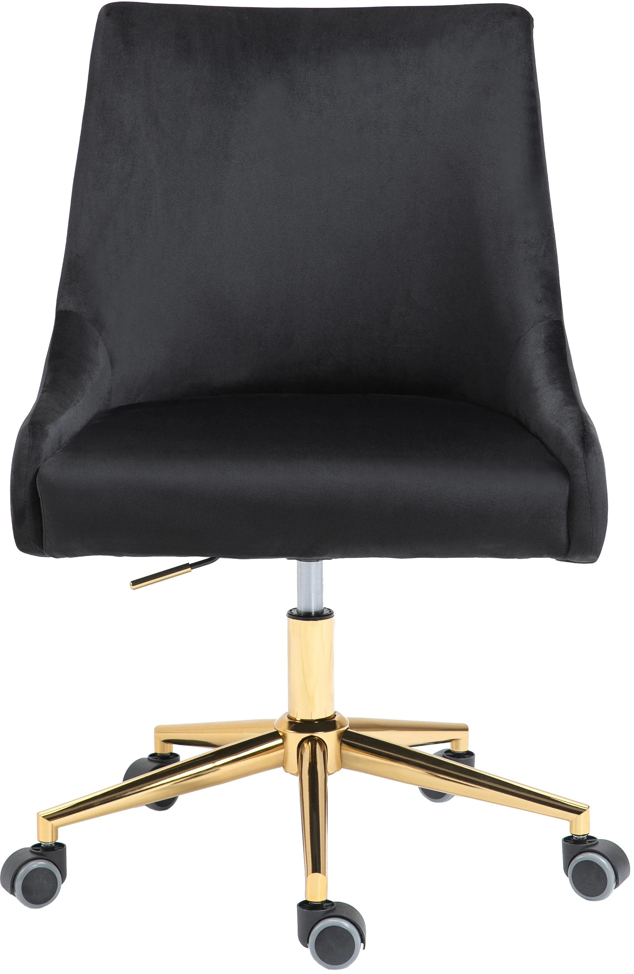 Karina Black Velvet Office Chair - Image 4