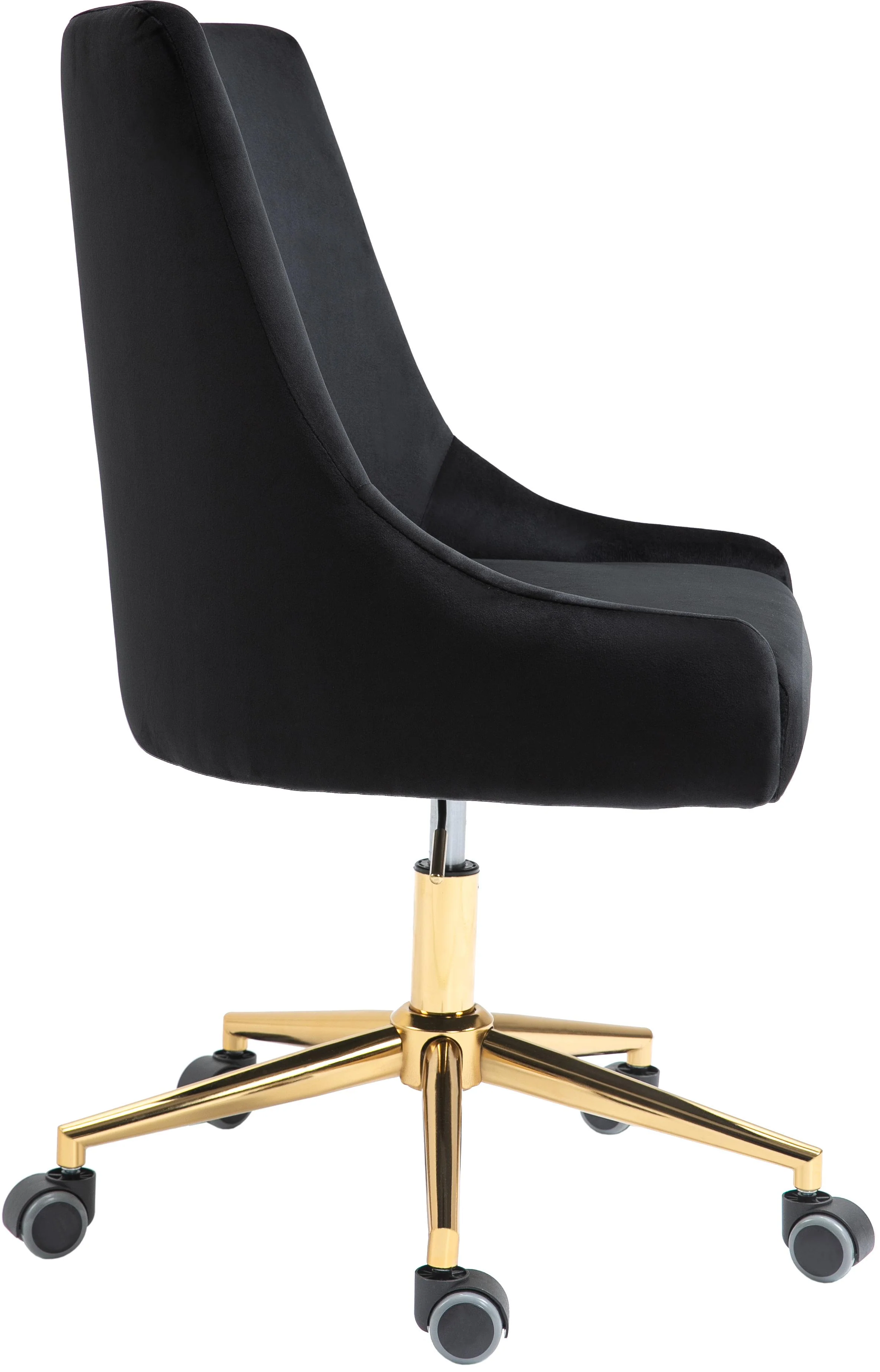 Karina Black Velvet Office Chair - Image 5