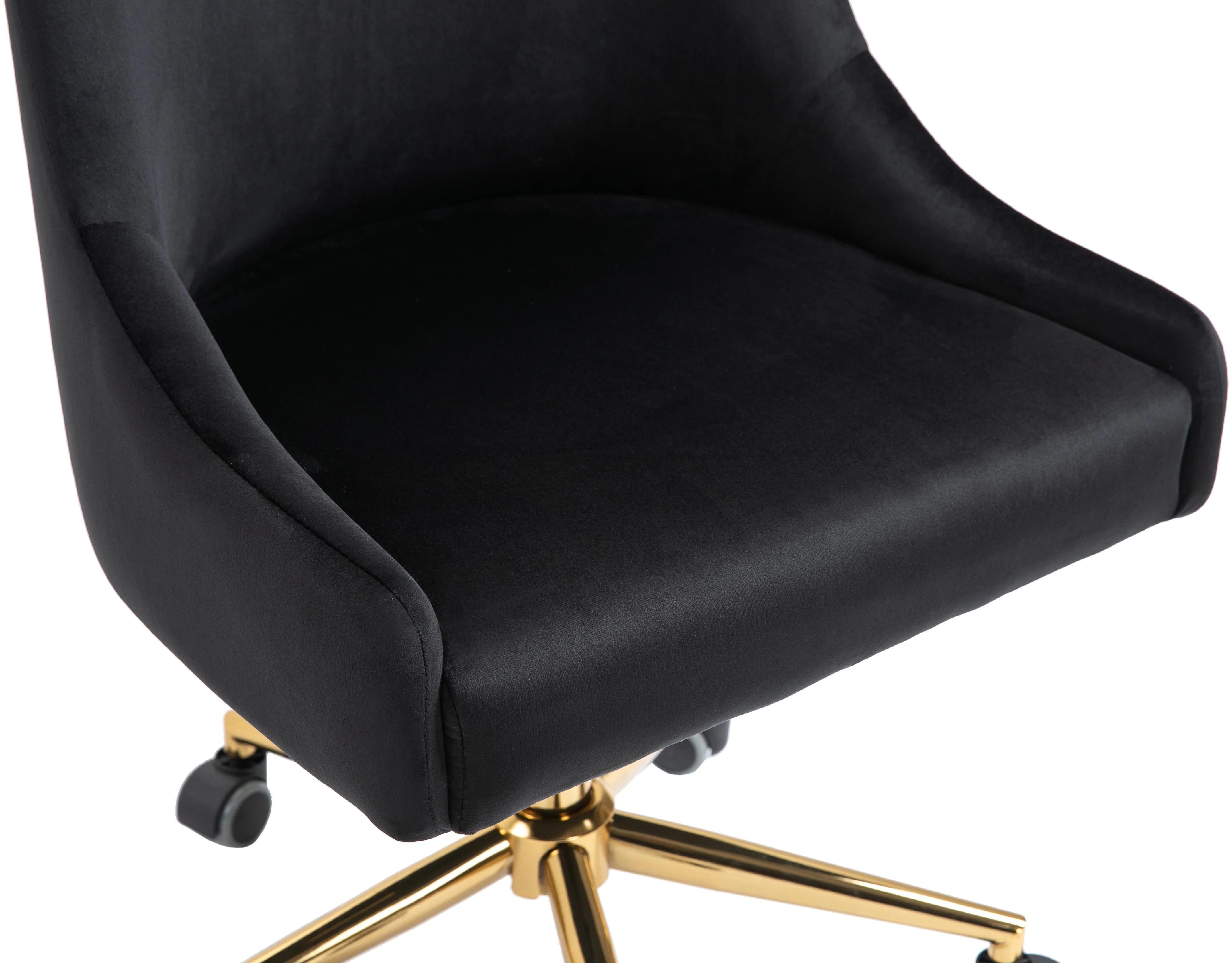 Karina Black Velvet Office Chair - Image 8