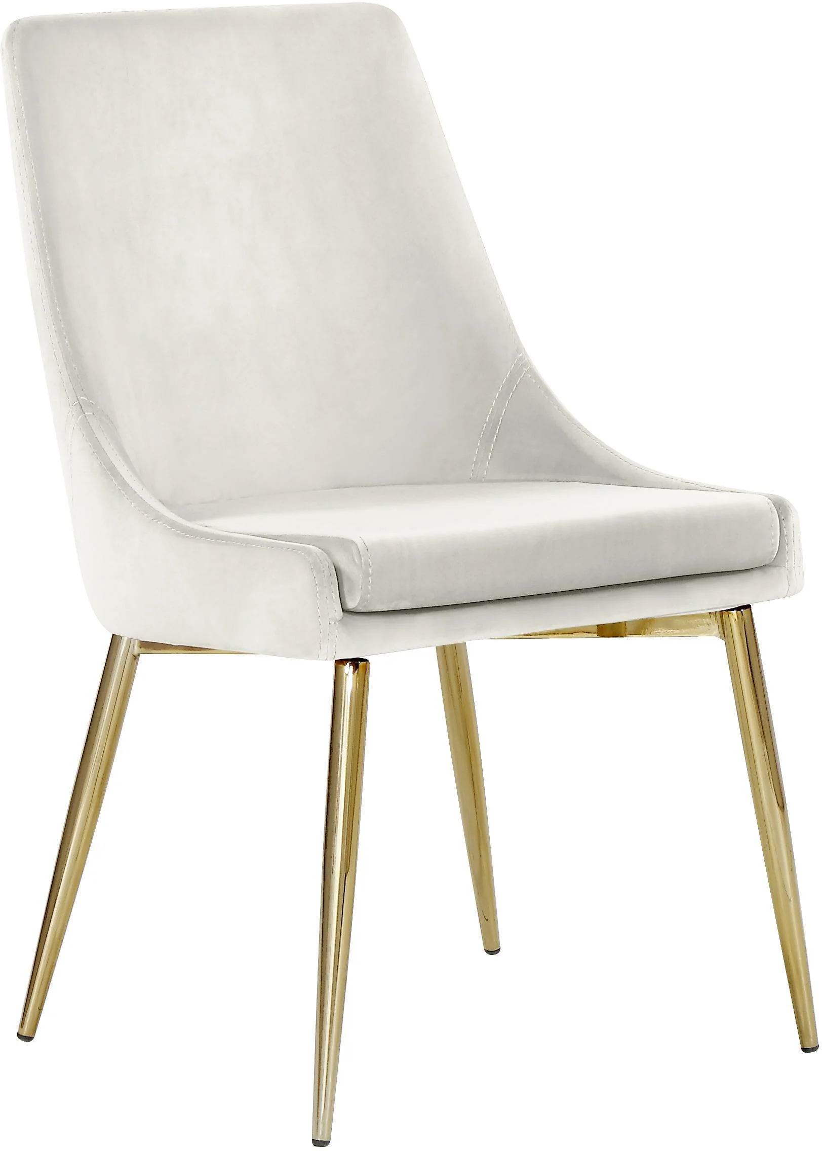Karina Cream Velvet Dining Chair - Image 3