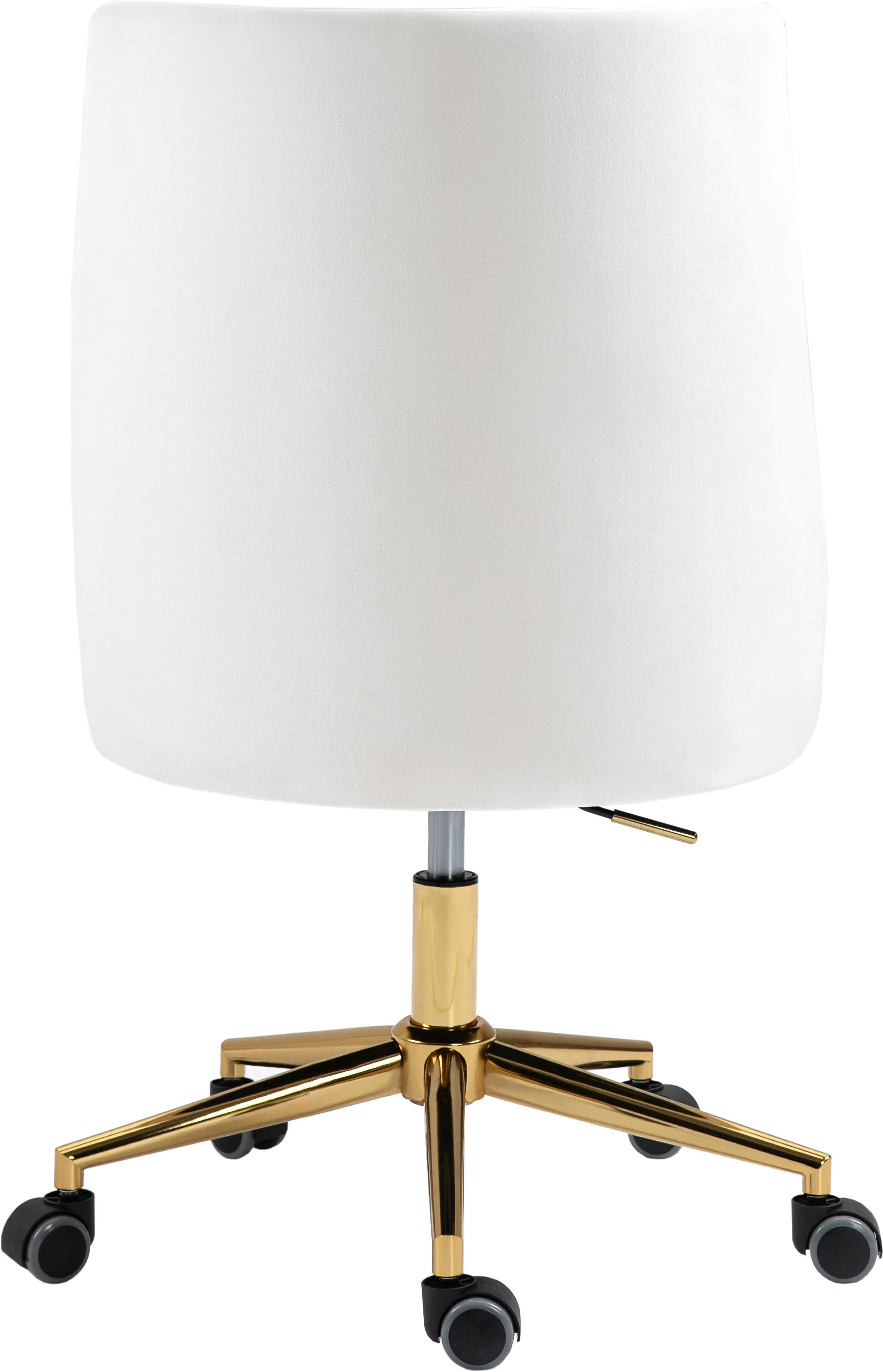 Karina Cream Velvet Office Chair - Image 3