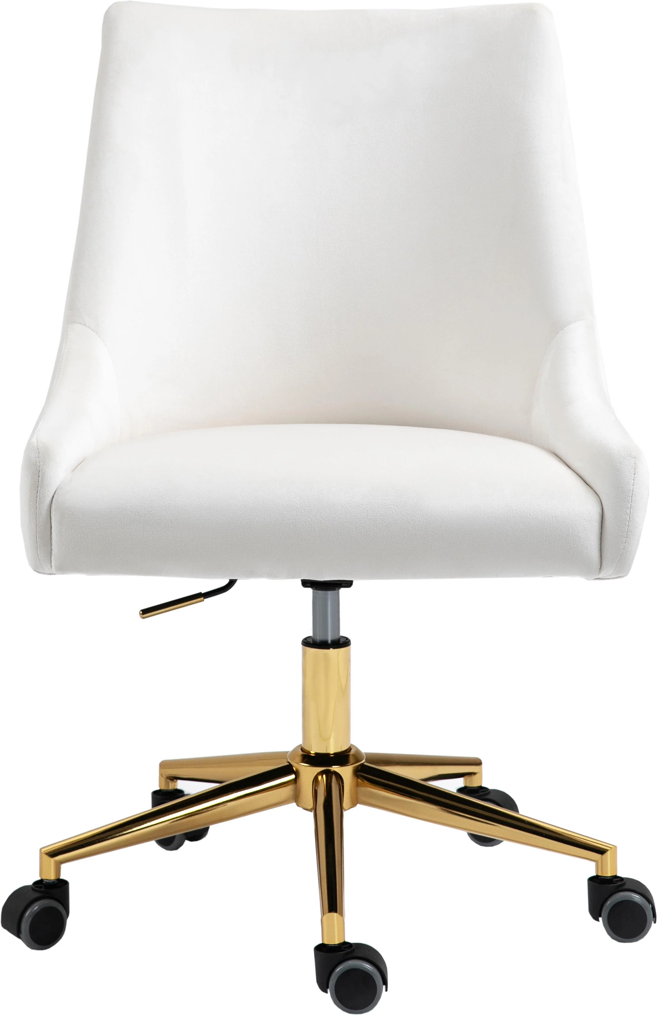 Karina Cream Velvet Office Chair - Image 4