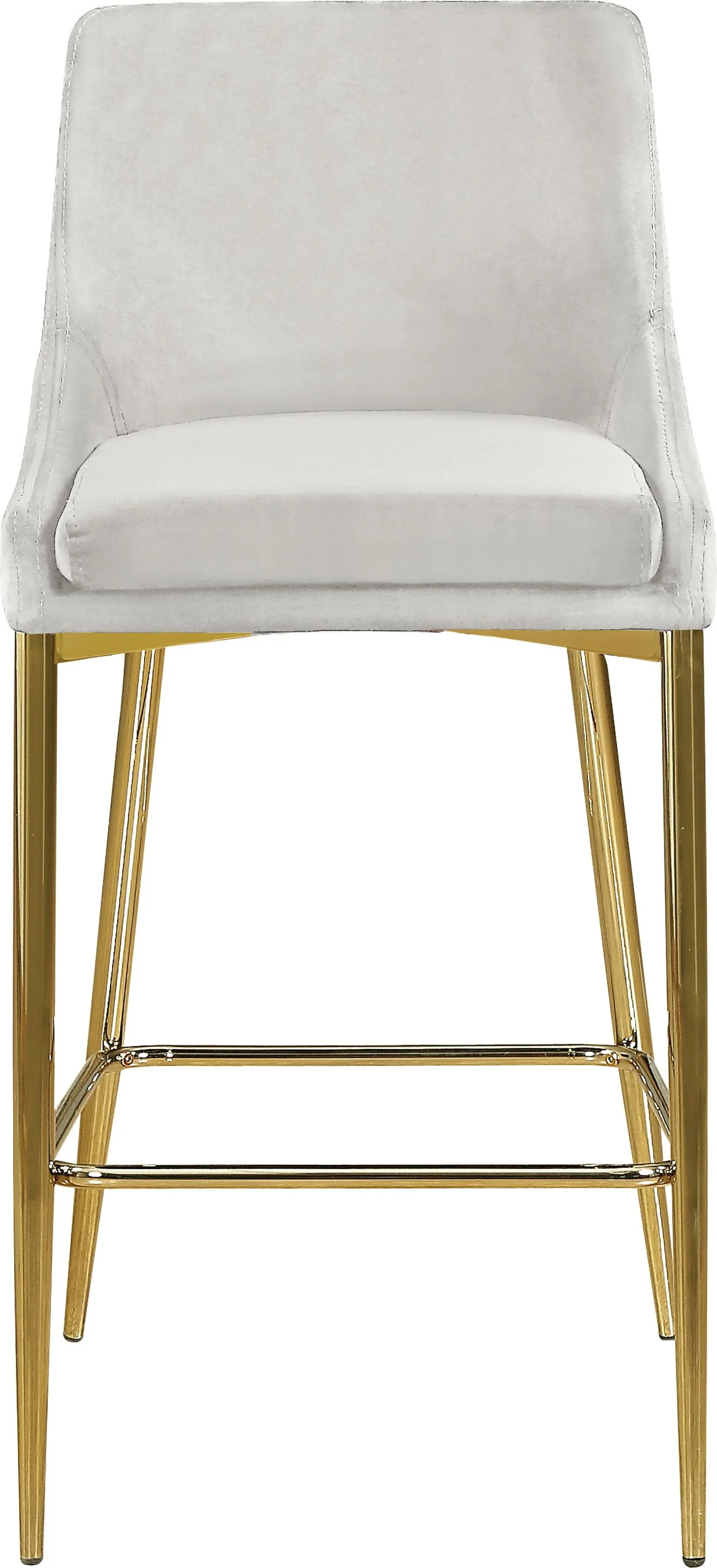 Karina Cream Velvet Stool - Image 4