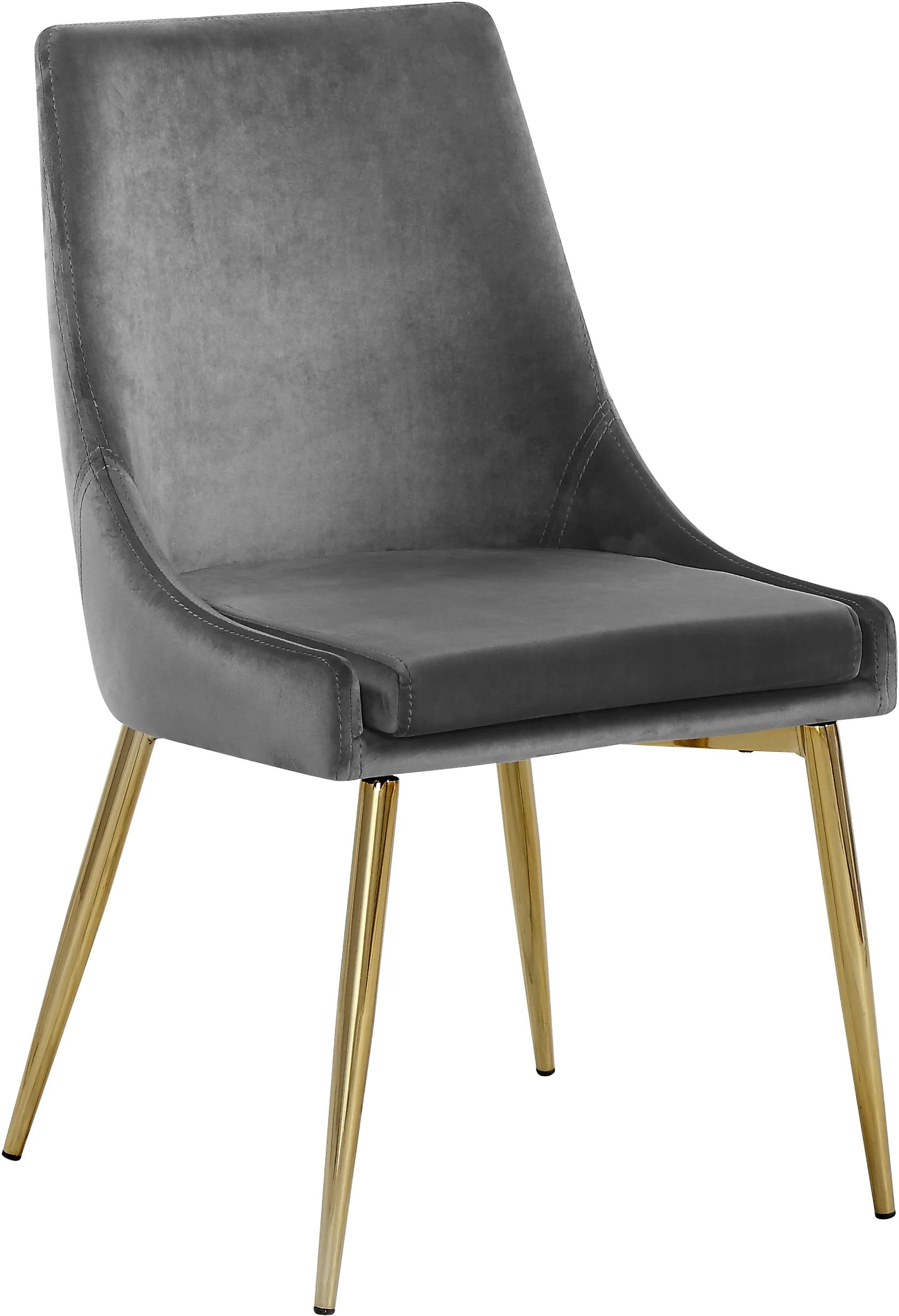 Karina Grey Velvet Dining Chair - Image 3