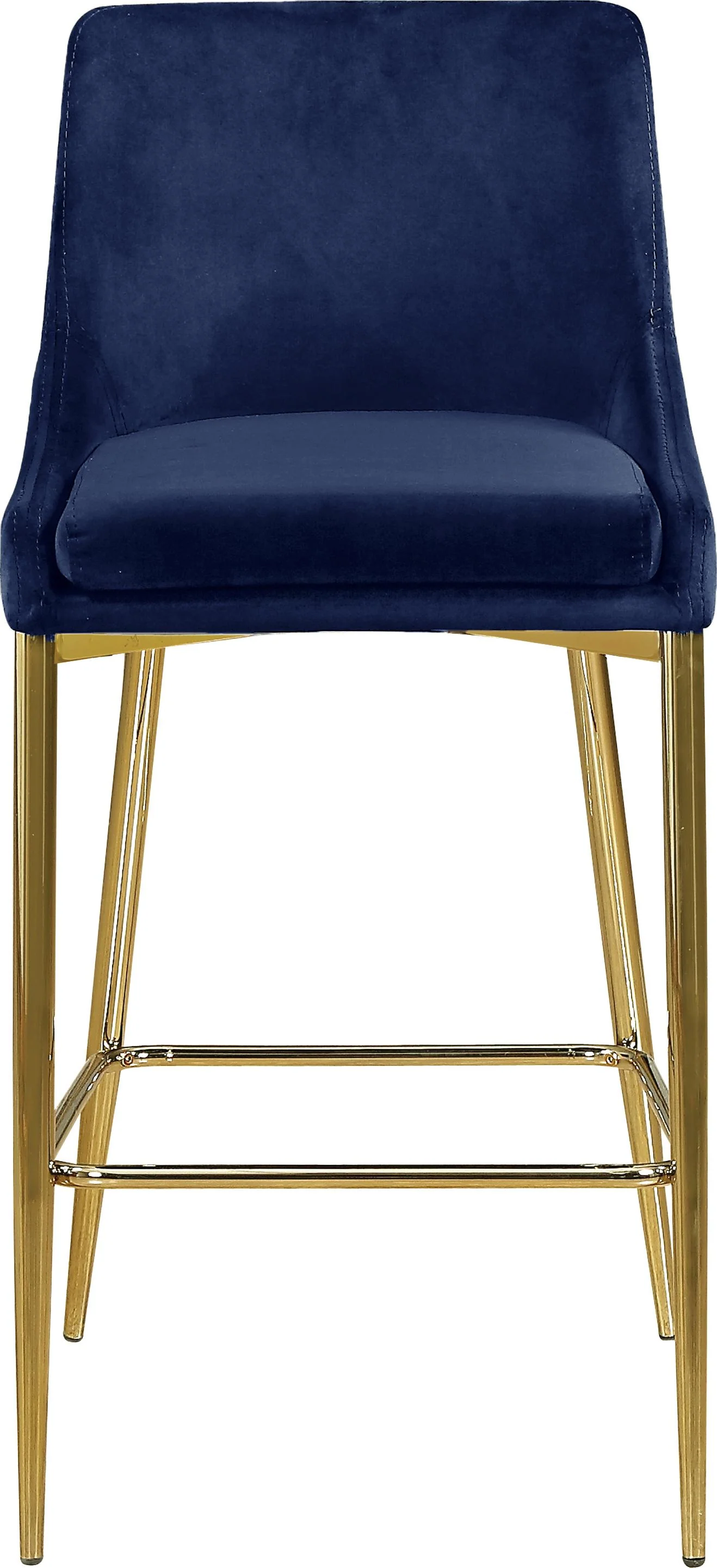 Karina Navy Velvet Stool - Image 4