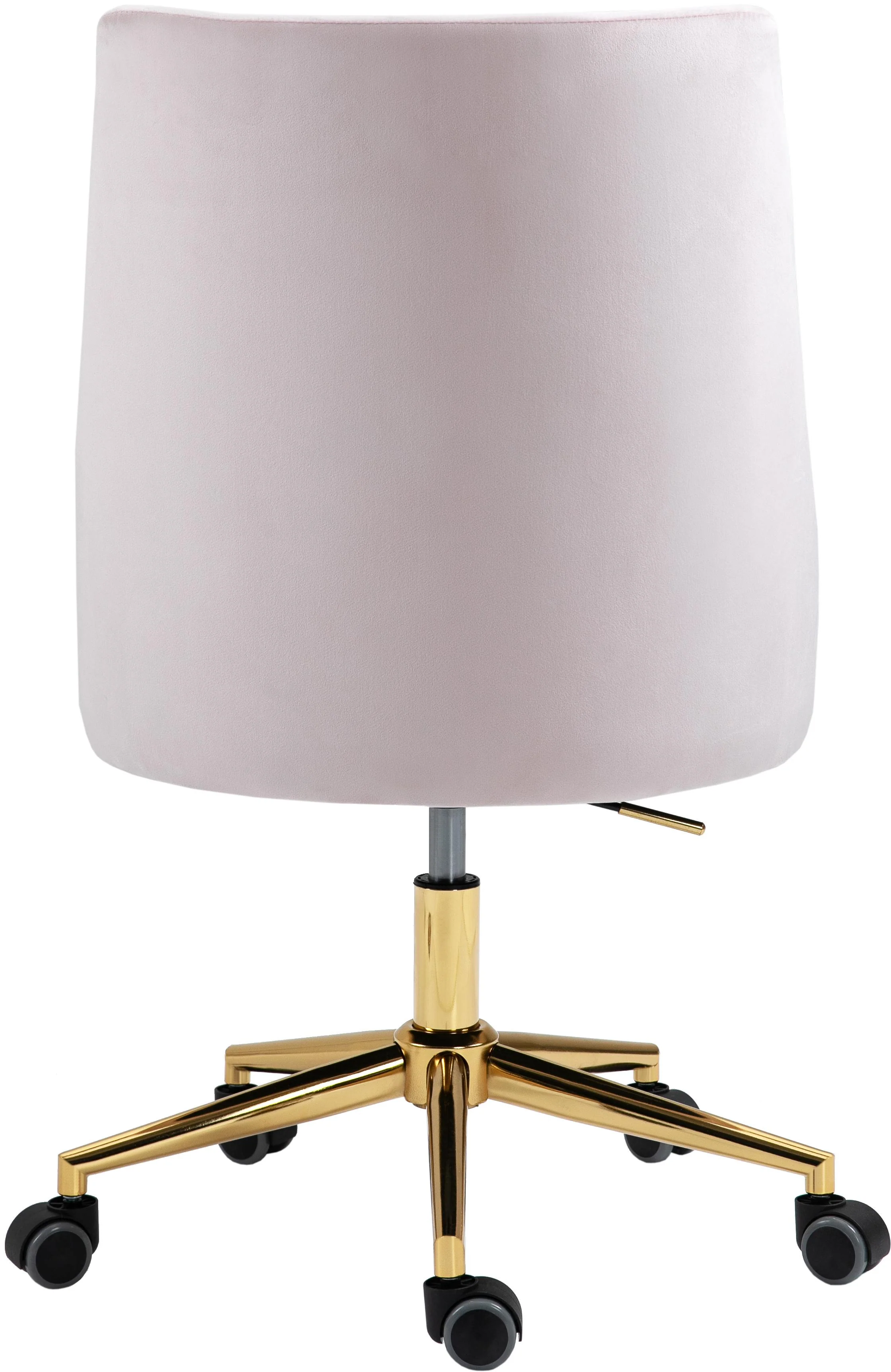 Karina Pink Velvet Office Chair - Image 3