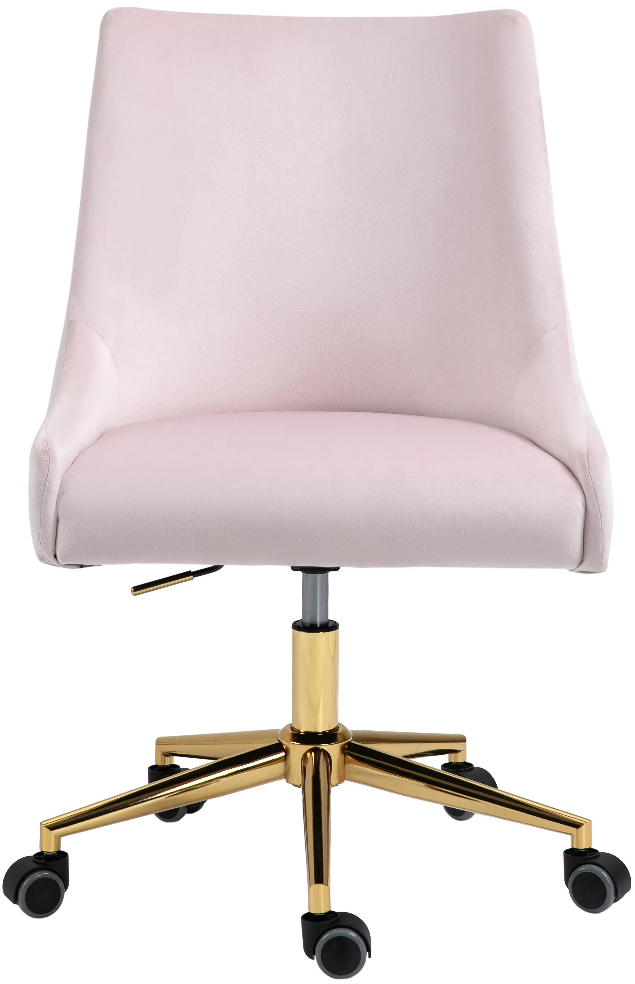 Karina Pink Velvet Office Chair - Image 4
