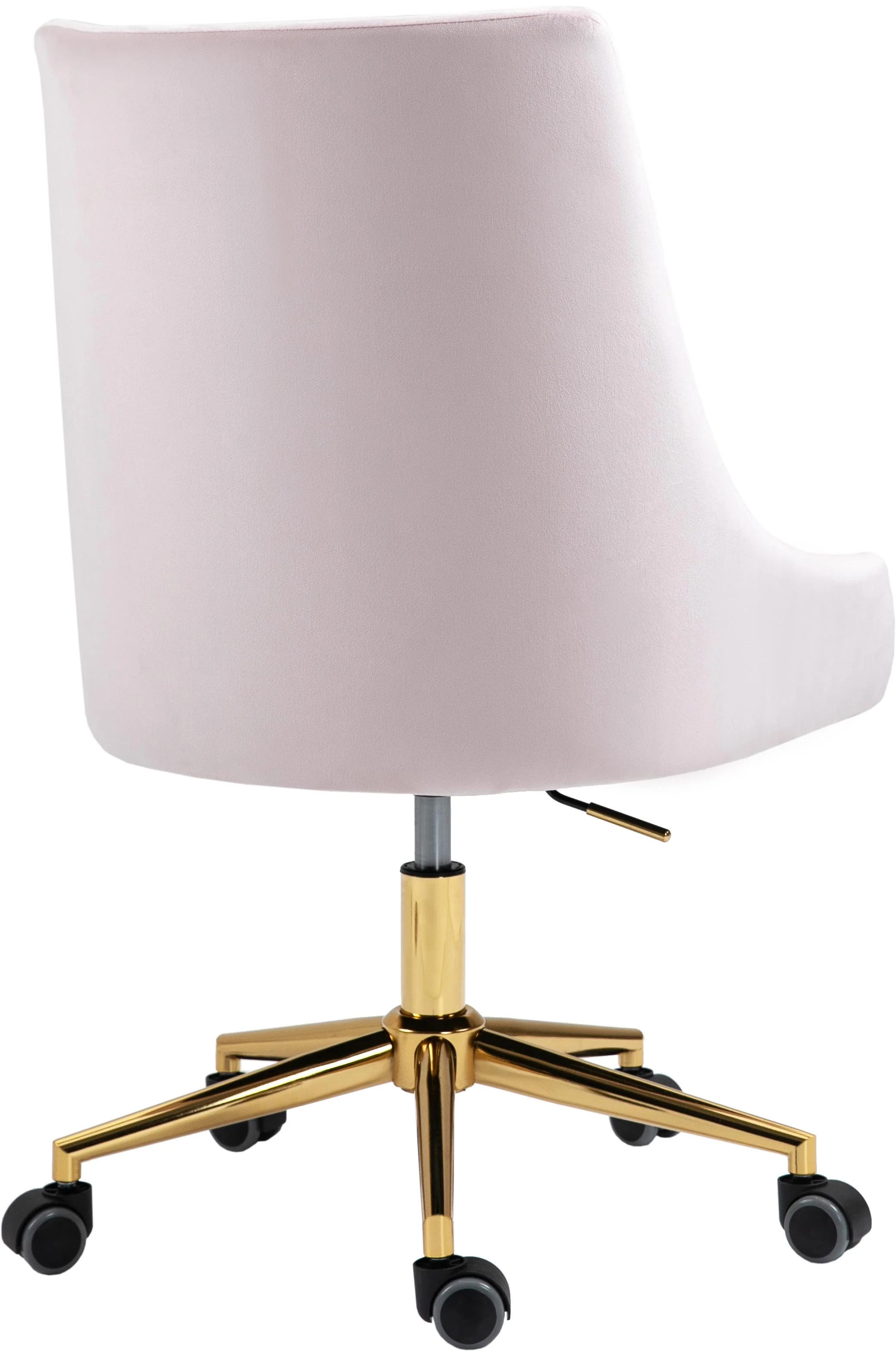 Karina Pink Velvet Office Chair - Image 6