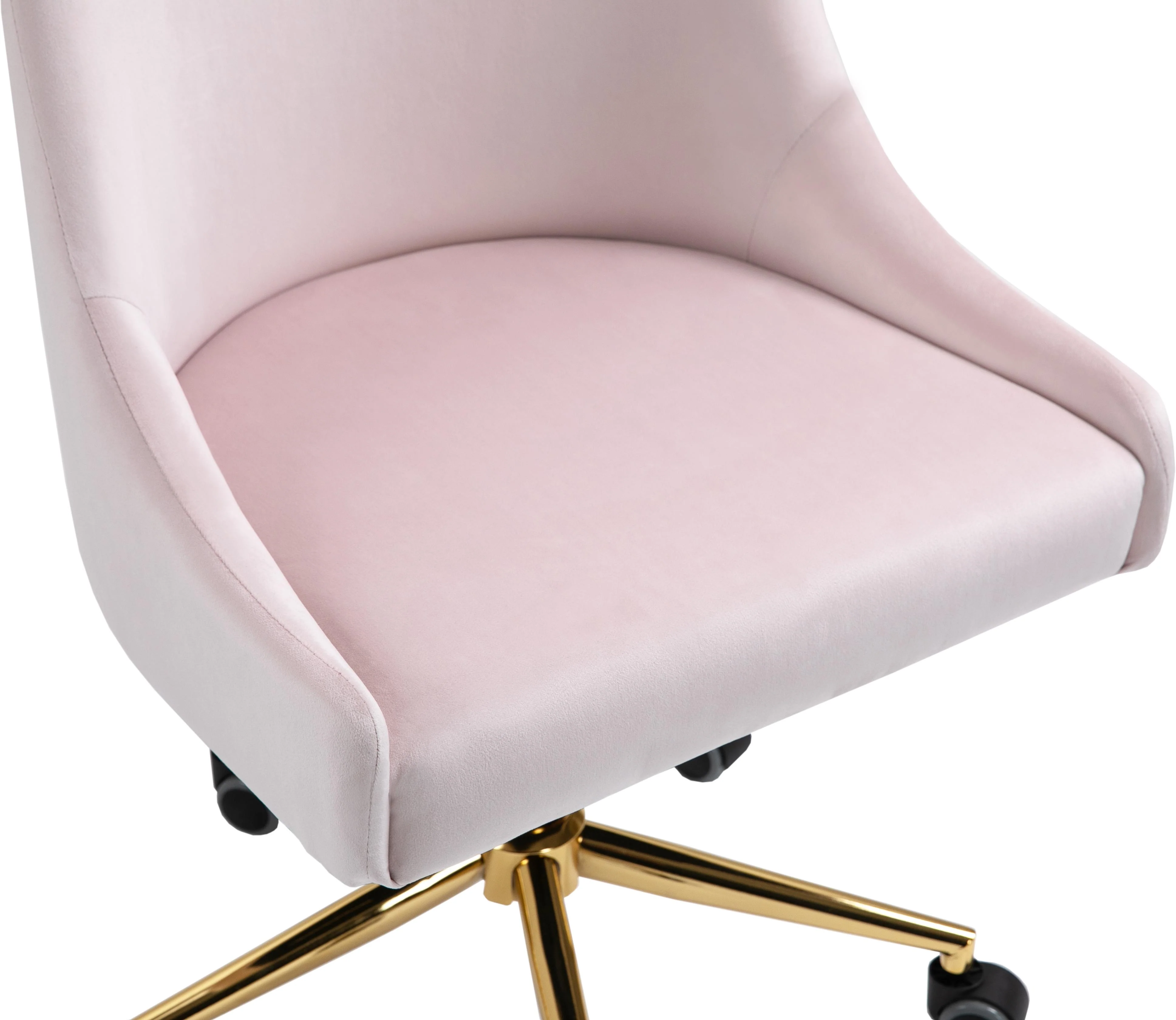 Karina Pink Velvet Office Chair - Image 8