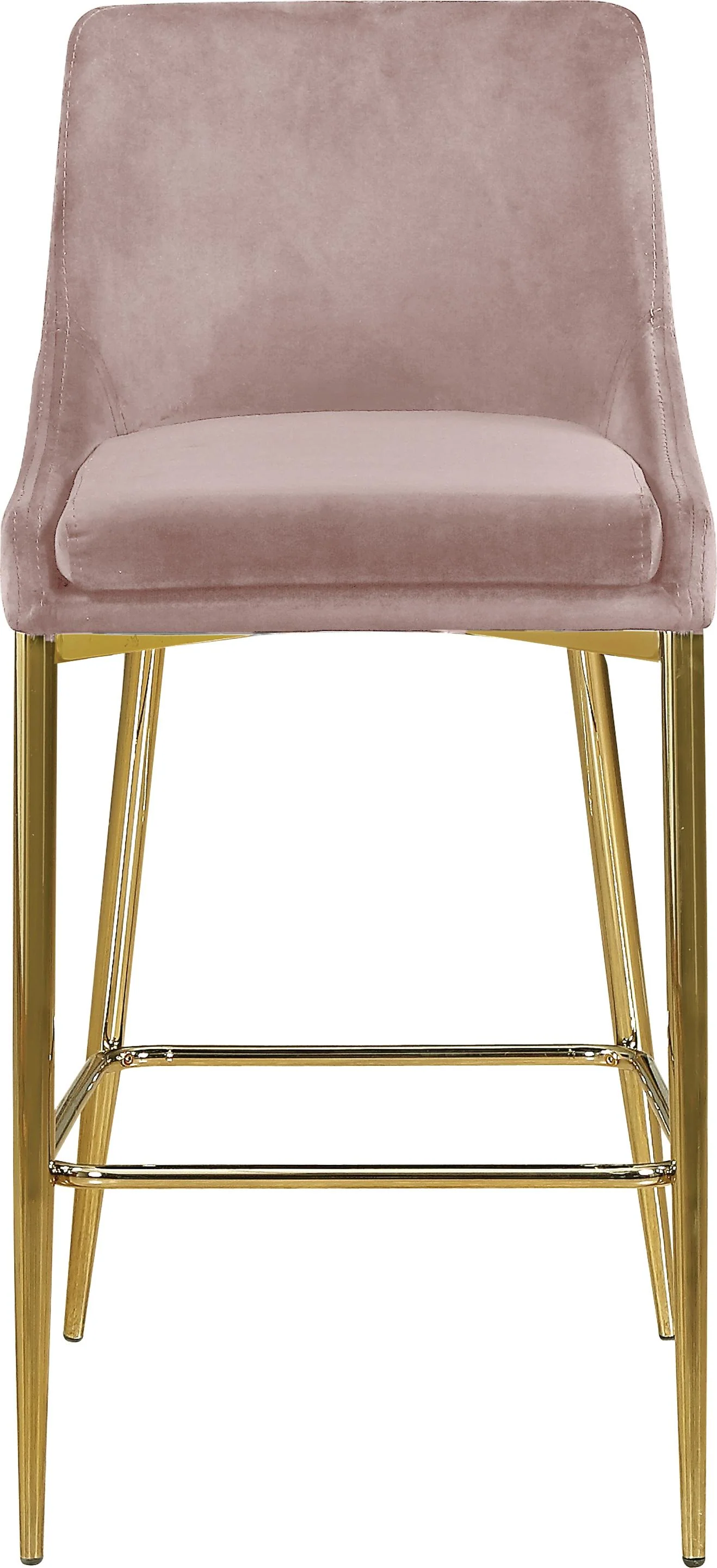 Karina Pink Velvet Stool - Image 4