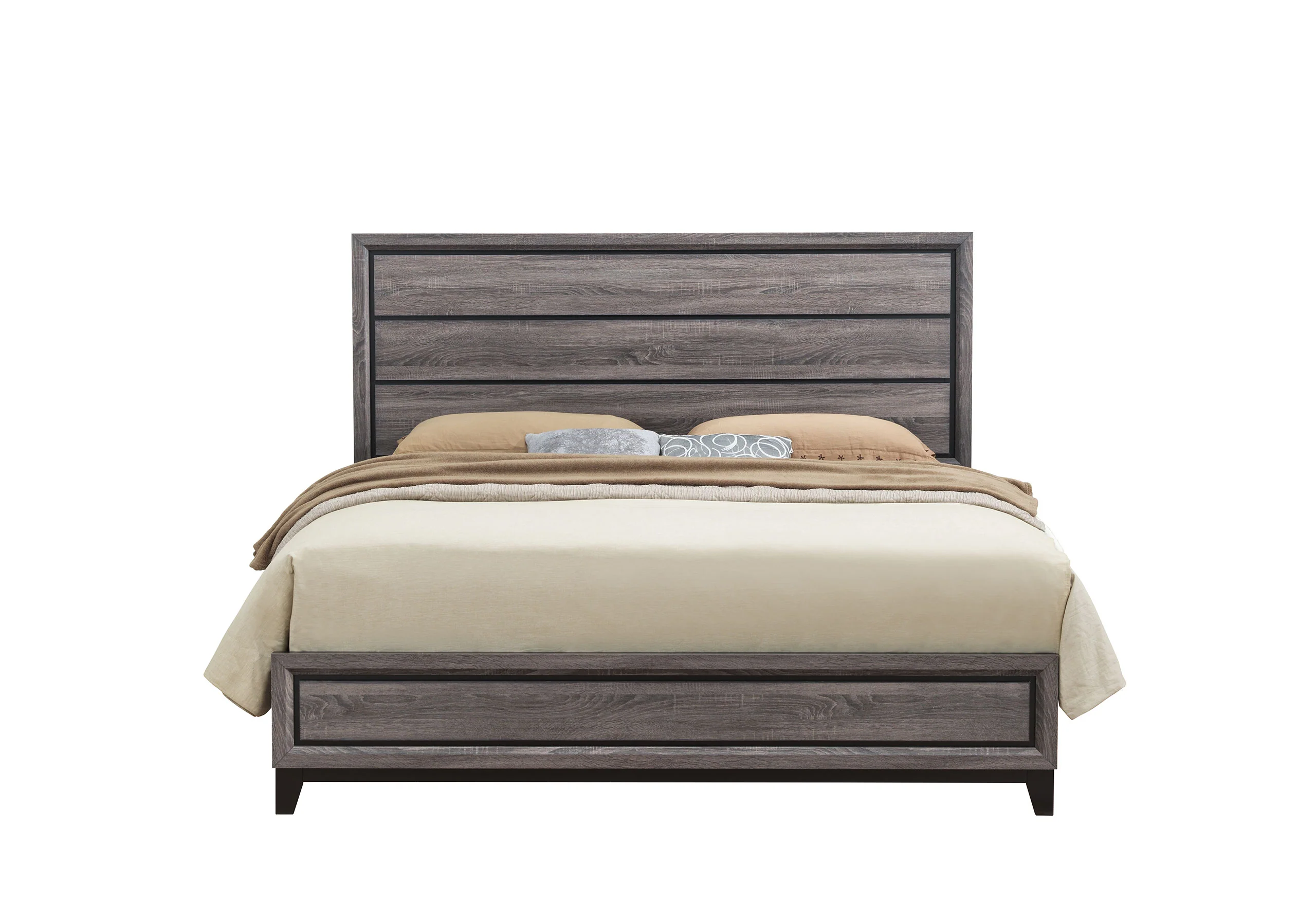 KATE FOIL GREY KING BED, DRESSER, MIRROR, NIGHTSTAND - Image 2
