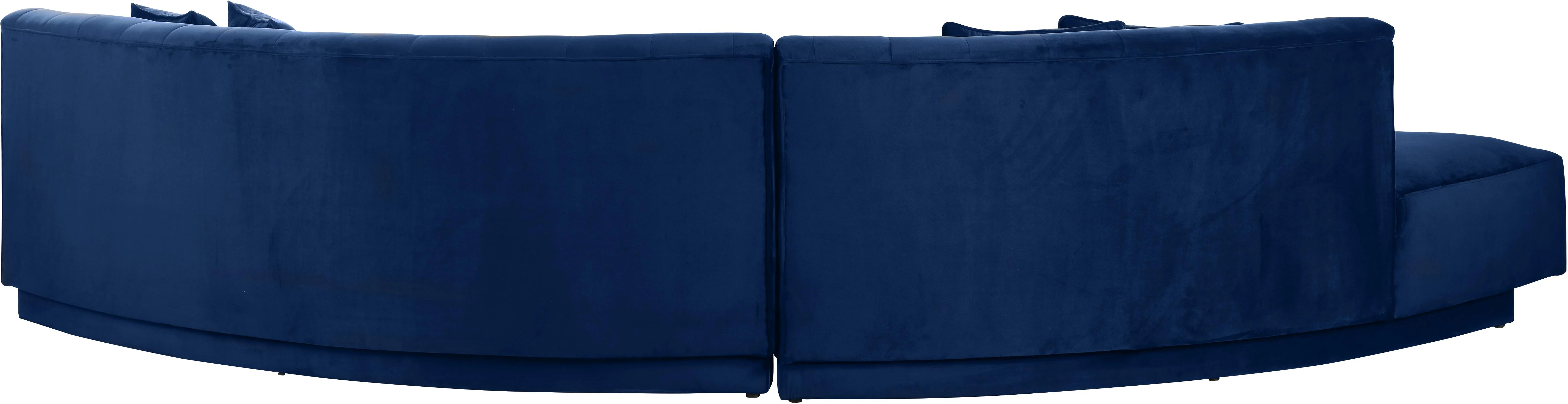 Kenzi Navy Velvet 2pc. Sectional - Image 3