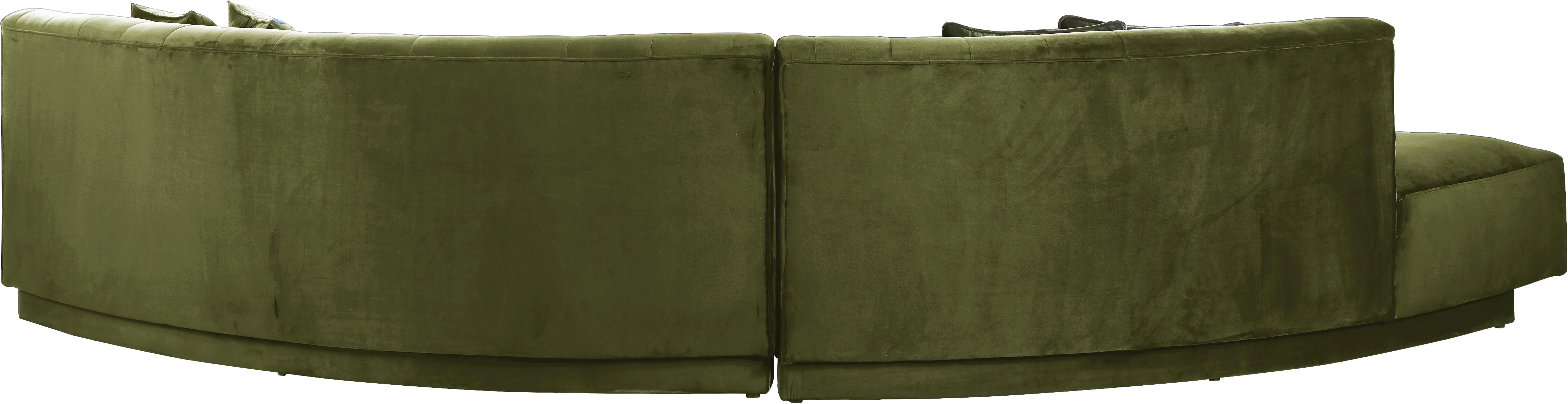 Kenzi Olive Velvet 2pc. Sectional - Image 3