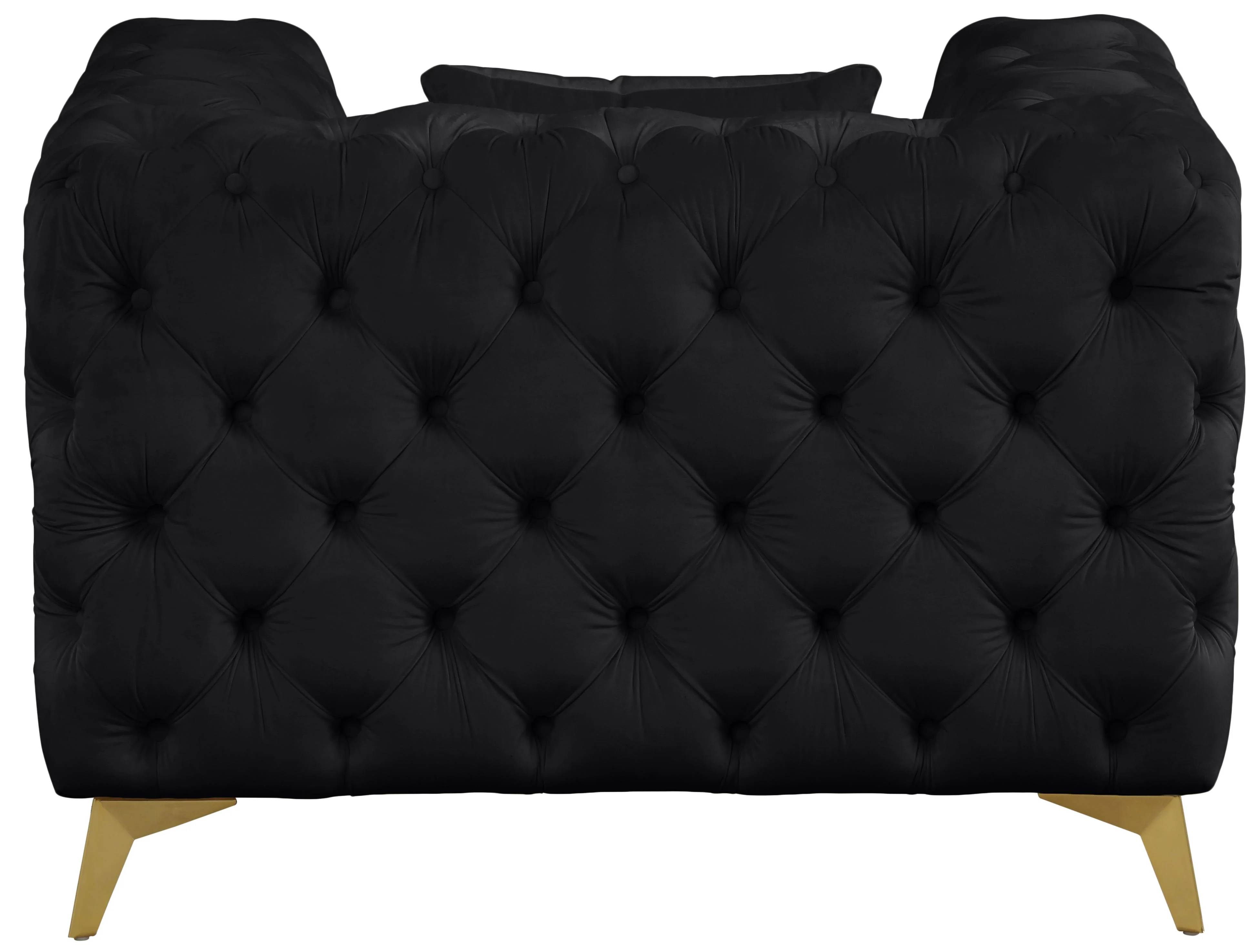 Kingdom Black Velvet Chair - Image 3