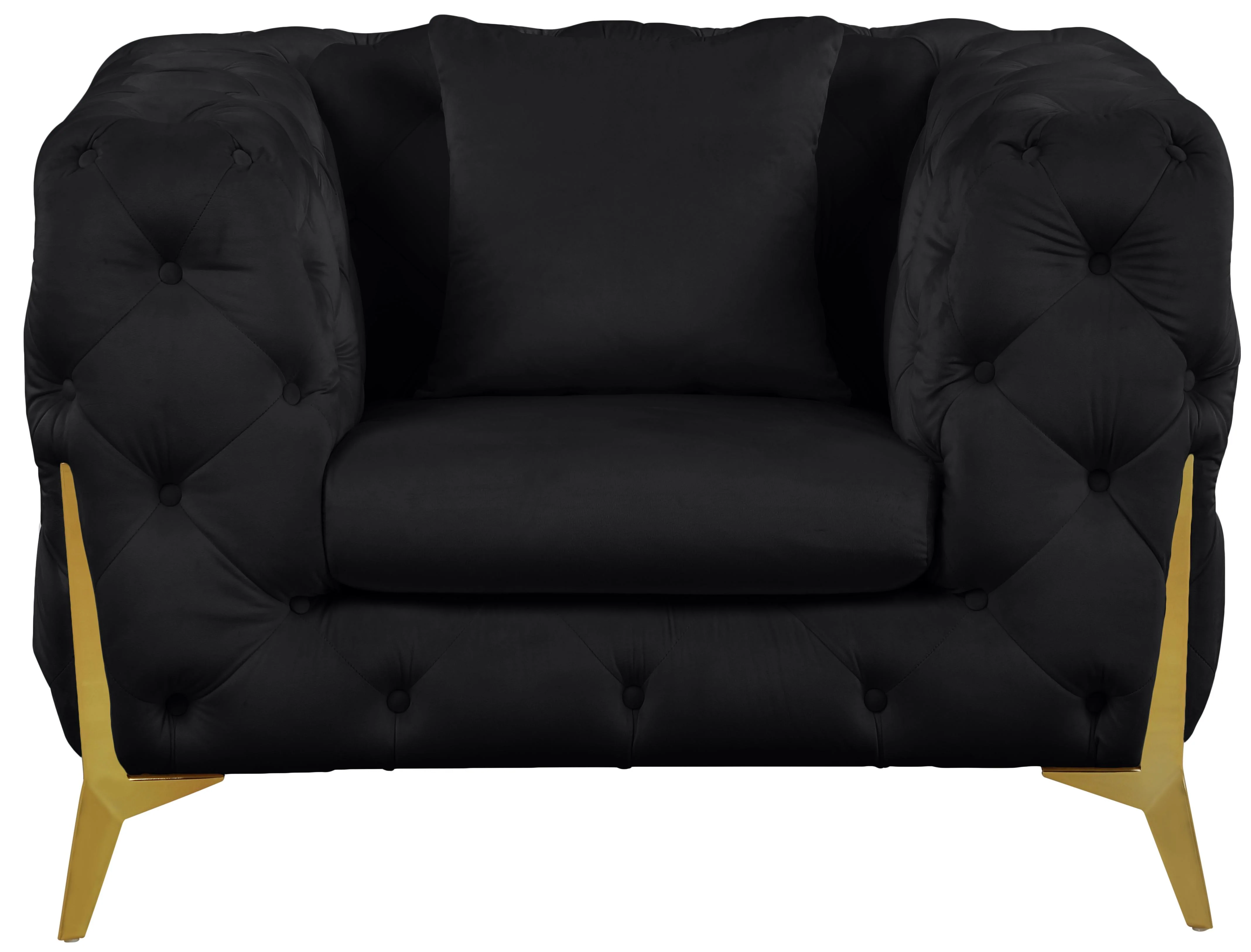 Kingdom Black Velvet Chair - Image 5