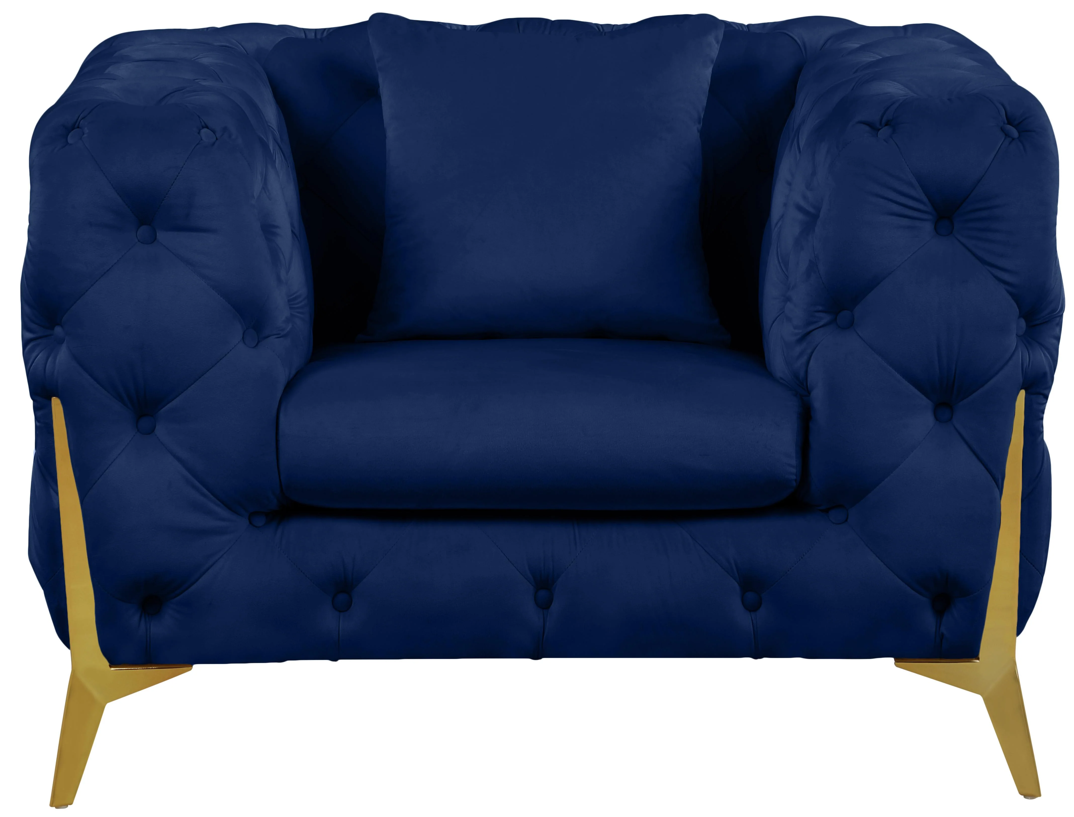 Kingdom Navy Velvet Chair - Image 5