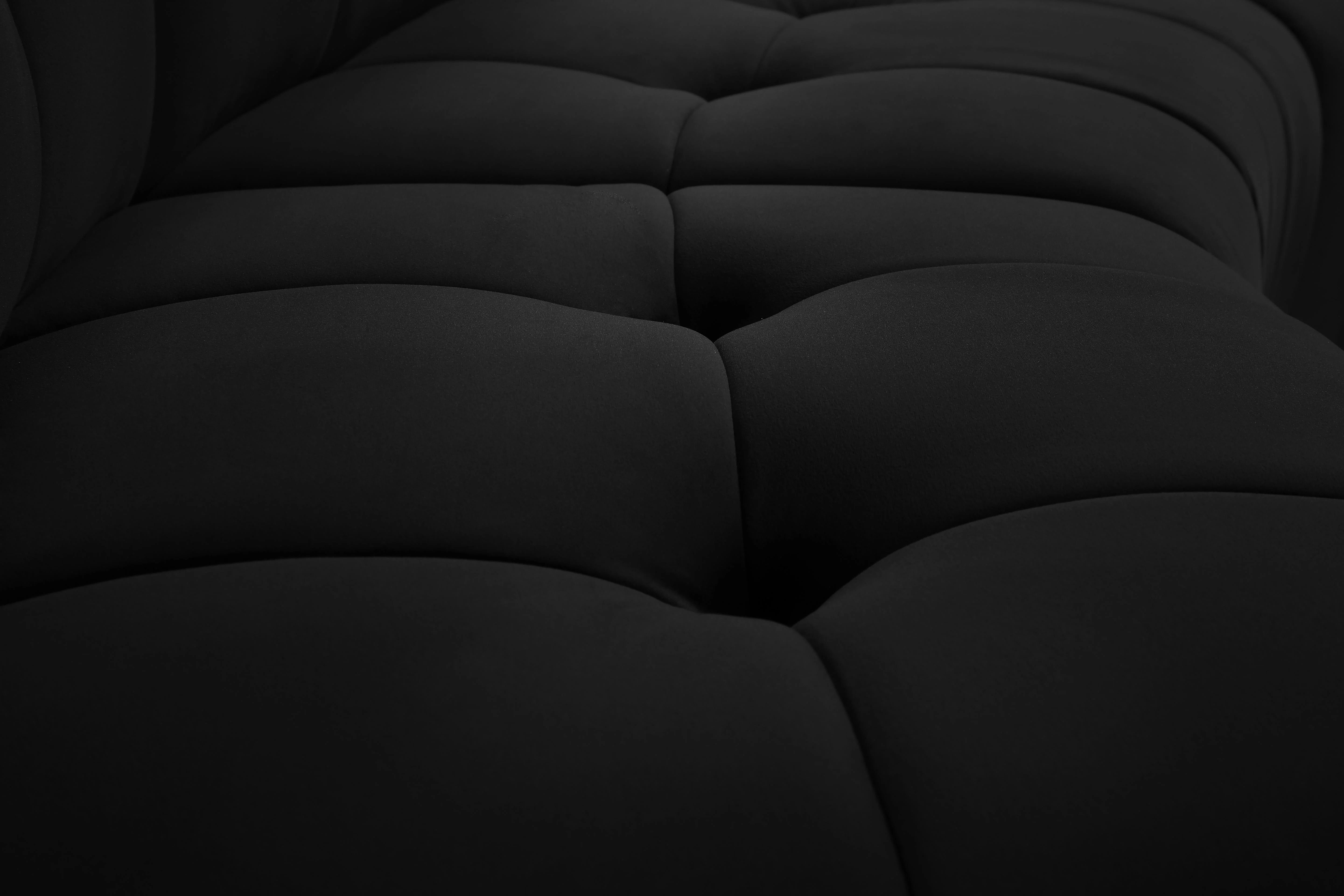 Limitless Black Velvet 14pc. Modular Sectional - Image 7