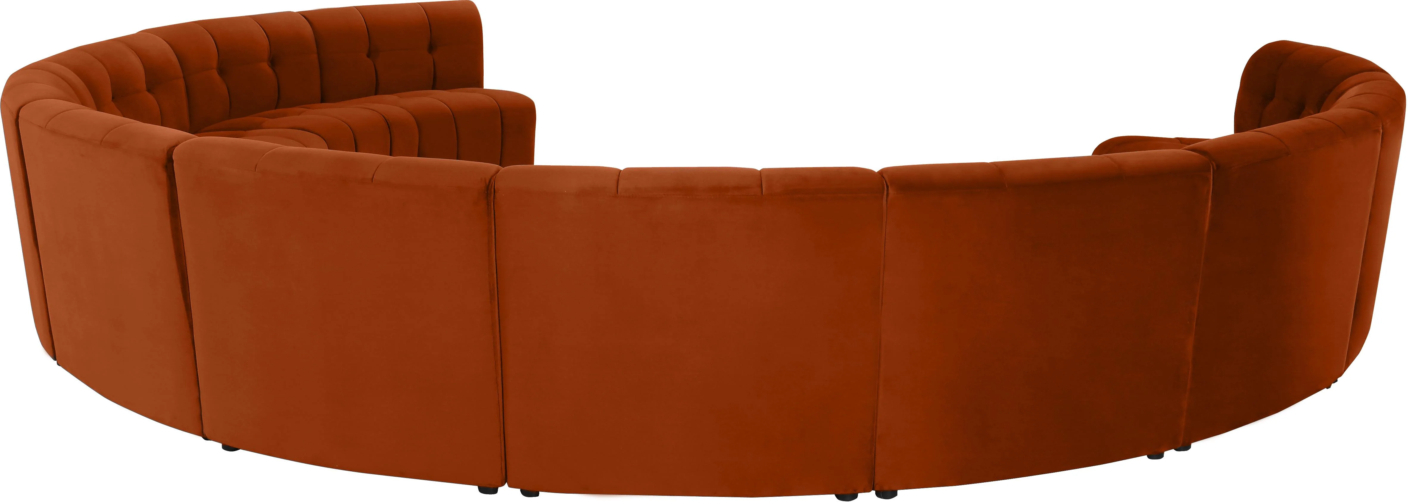 Limitless Cognac Velvet 11pc. Modular Sectional - Image 4