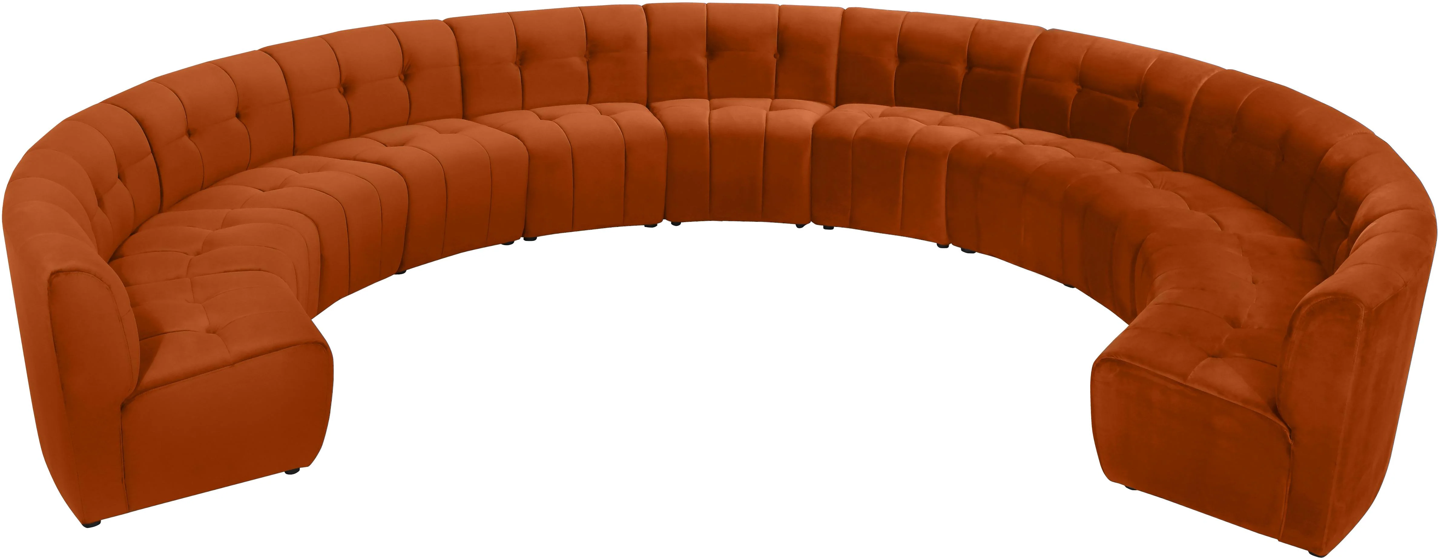 Limitless Cognac Velvet 11pc. Modular Sectional - Image 5