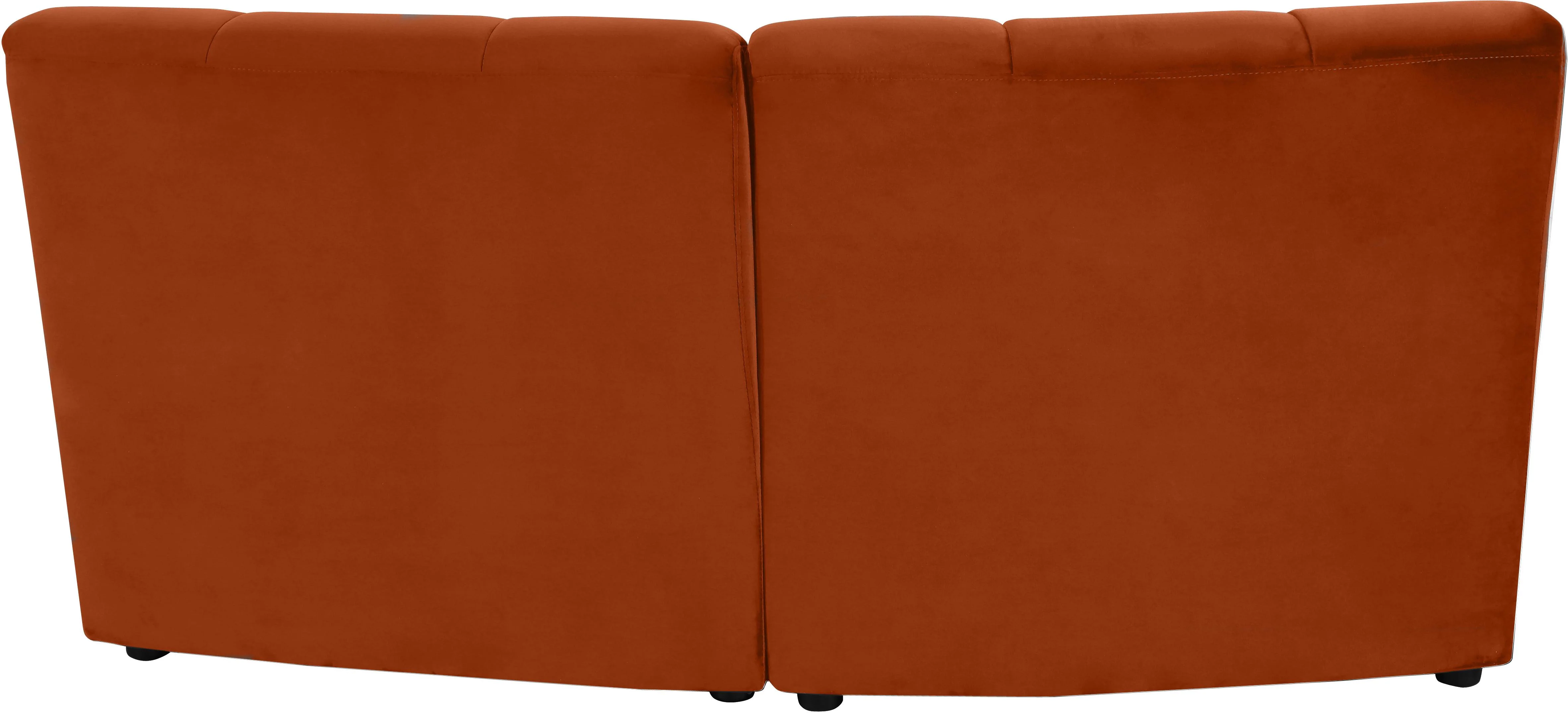 Limitless Cognac Velvet 2pc. Modular Sectional - Image 4