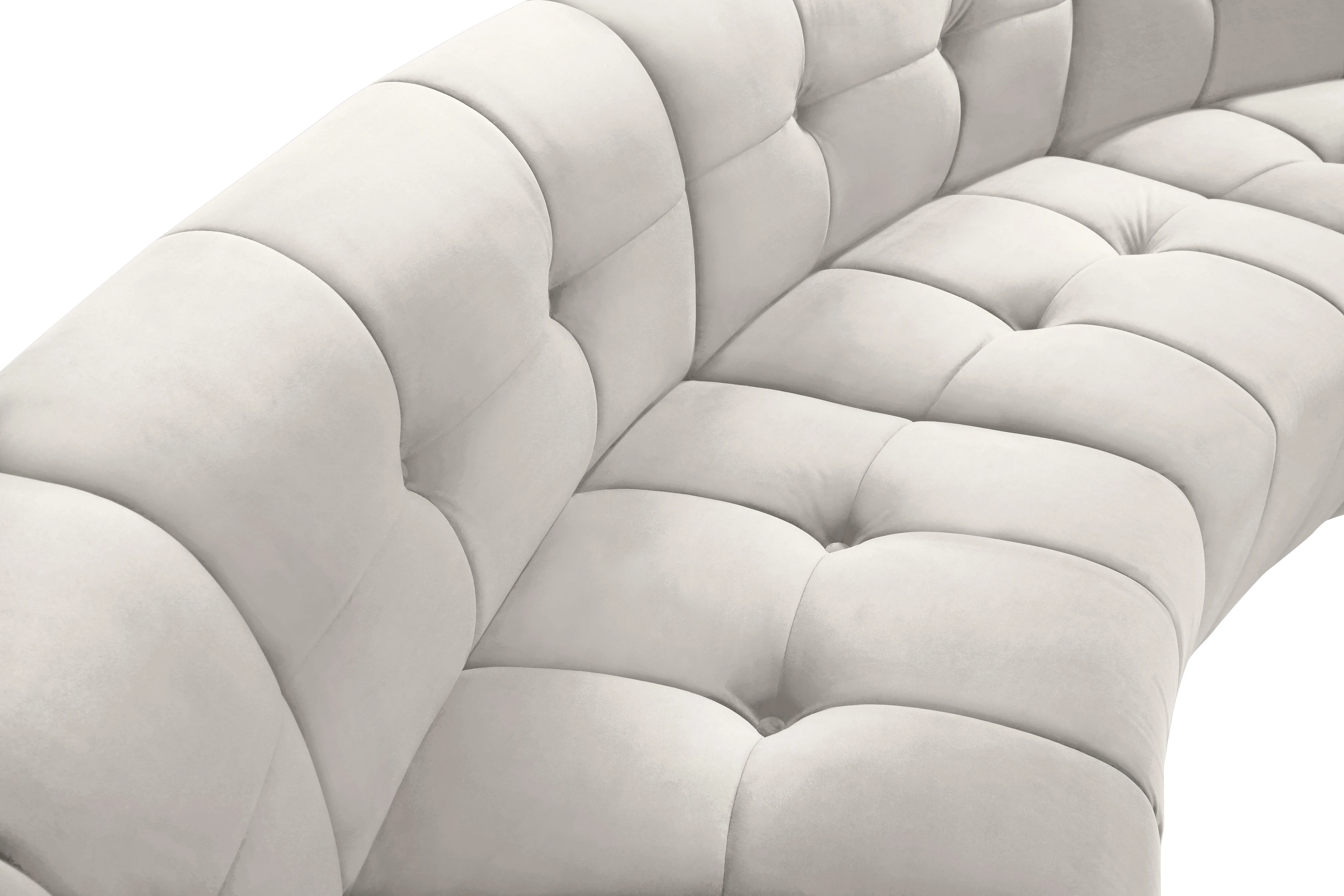 Limitless Cream Velvet 11pc. Modular Sectional - Image 7