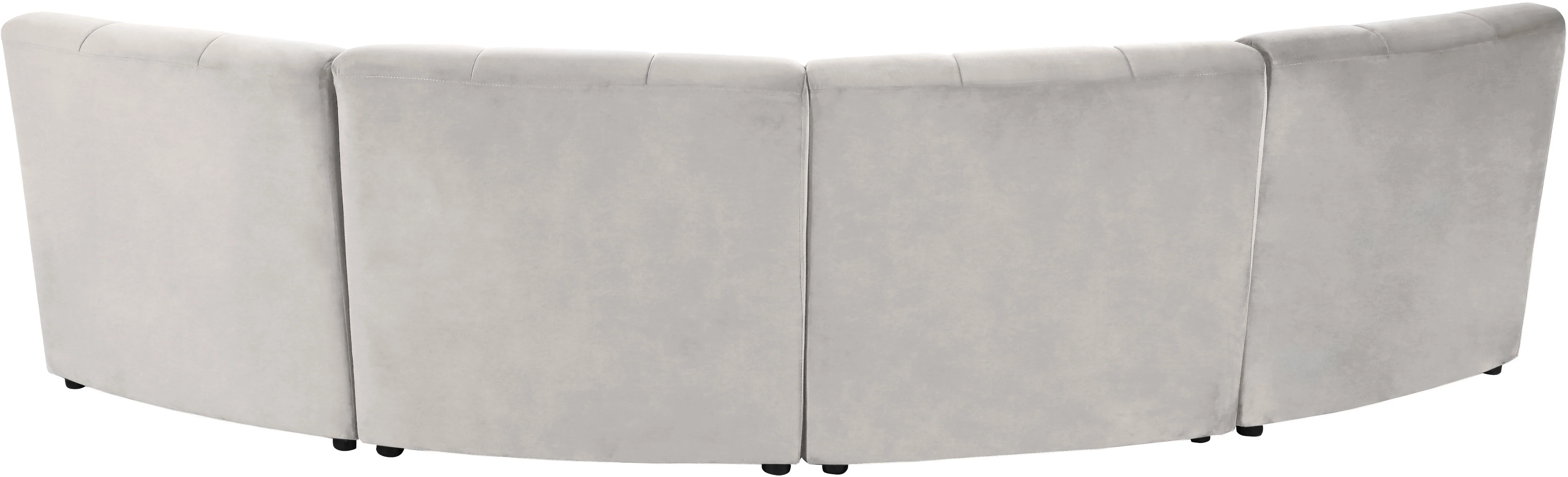 Limitless Cream Velvet 4pc. Modular Sectional - Image 4