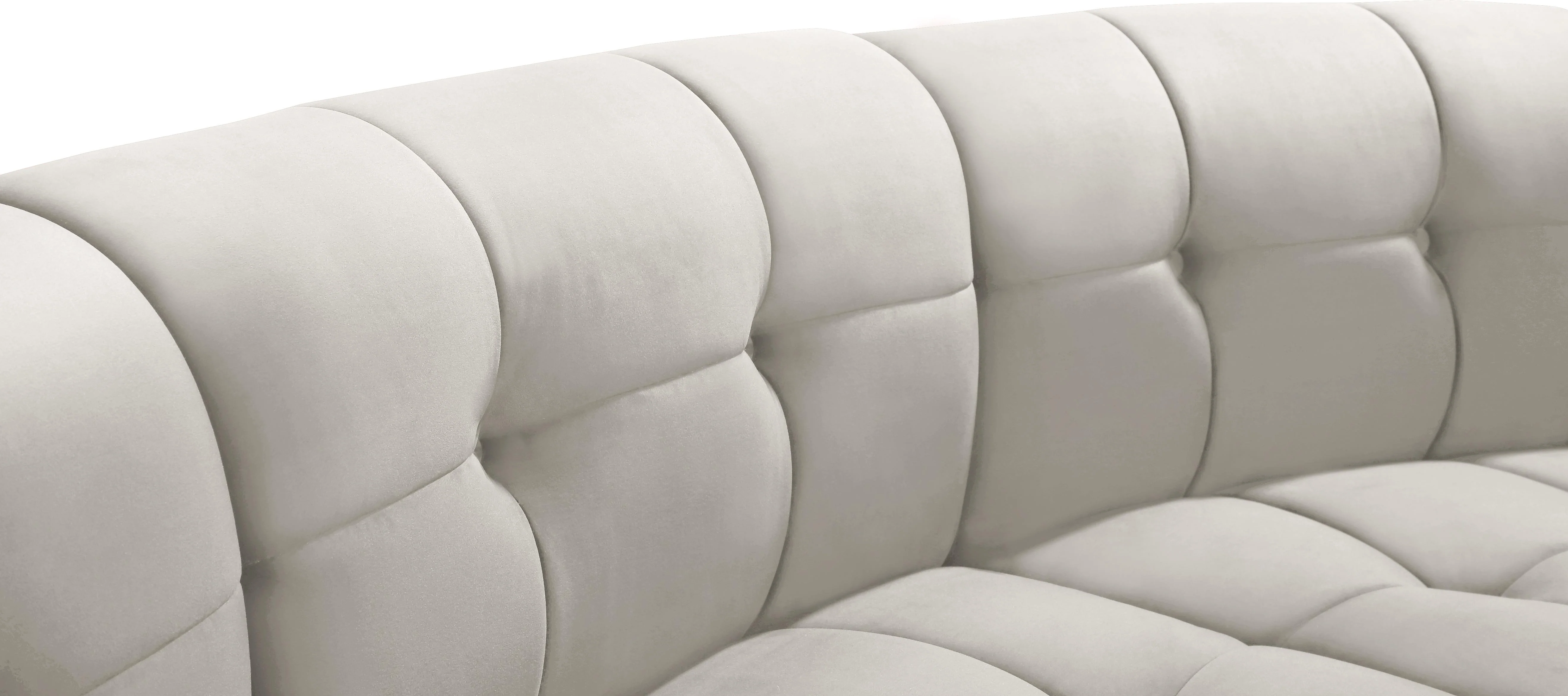 Limitless Cream Velvet 4pc. Modular Sectional - Image 7