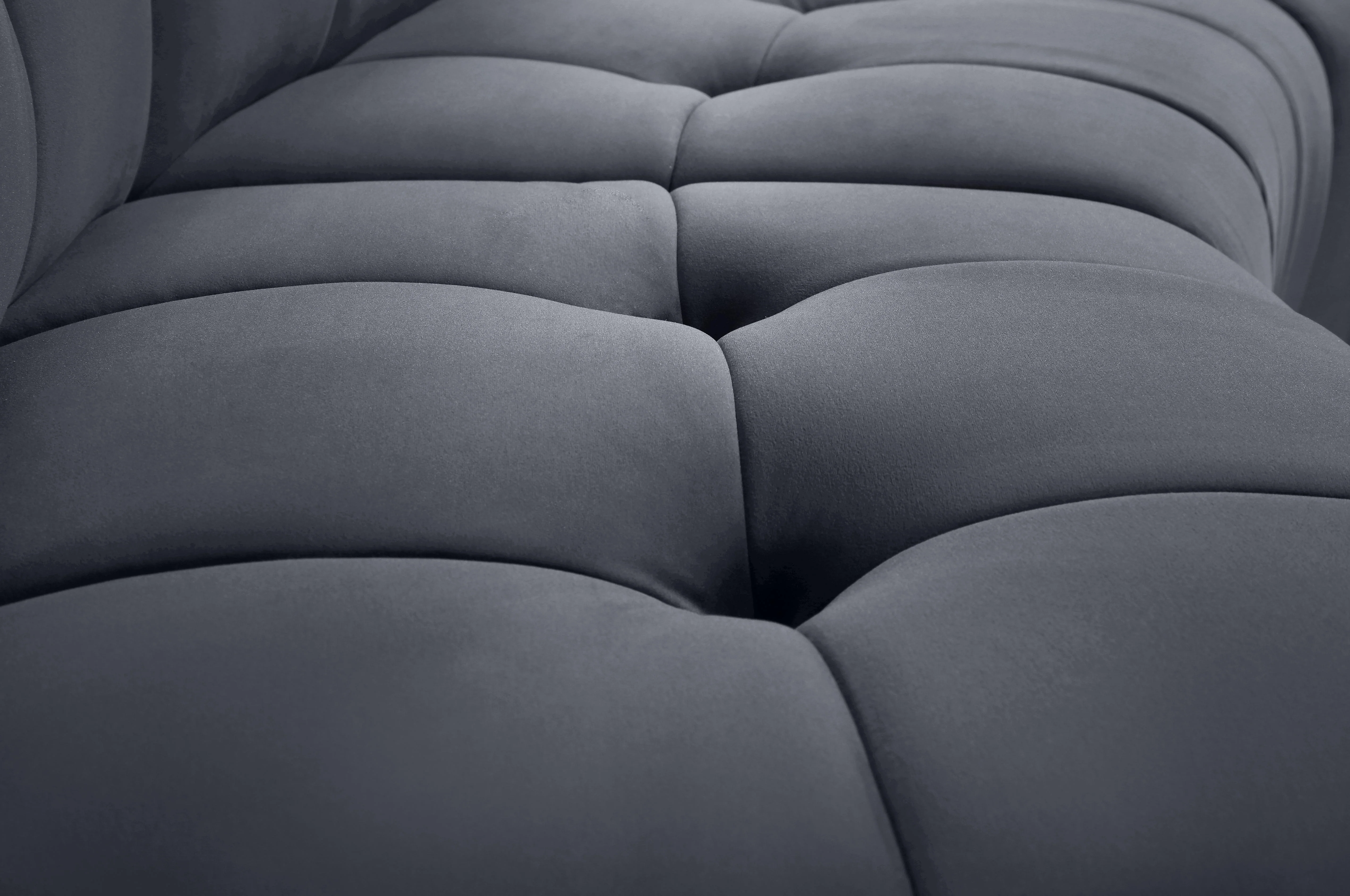 Limitless Grey Velvet 7pc. Modular Sectional - Image 8