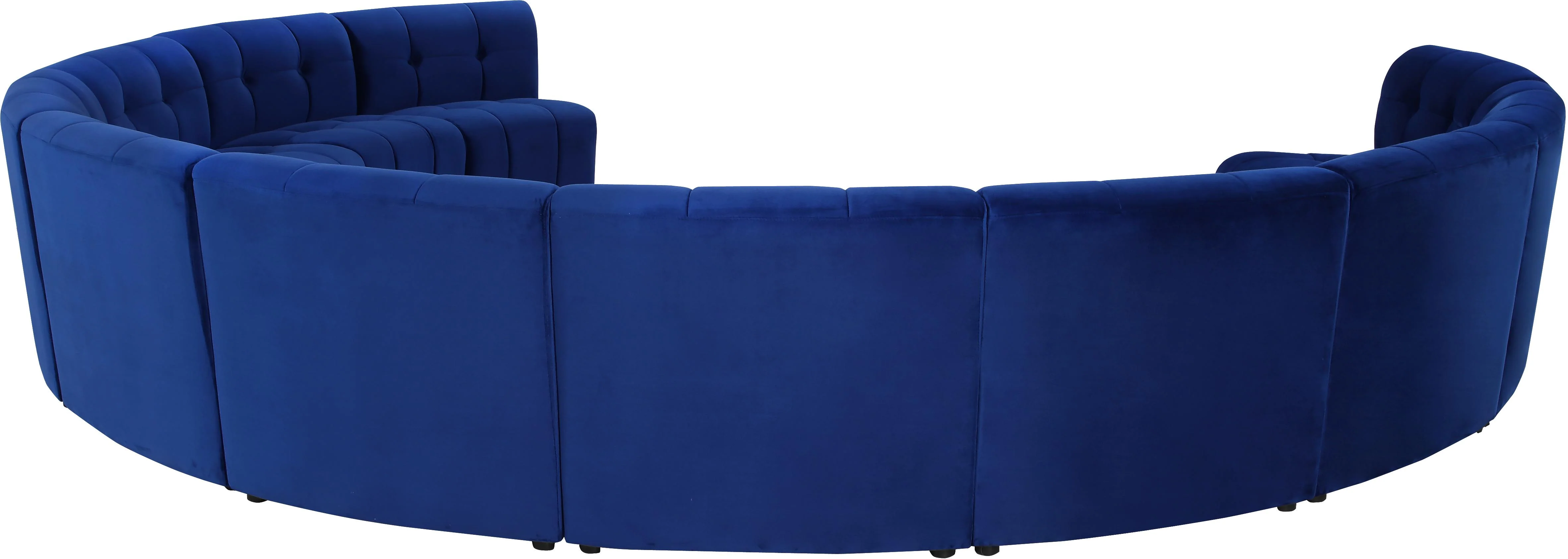 Limitless Navy Velvet 11pc. Modular Sectional - Image 4