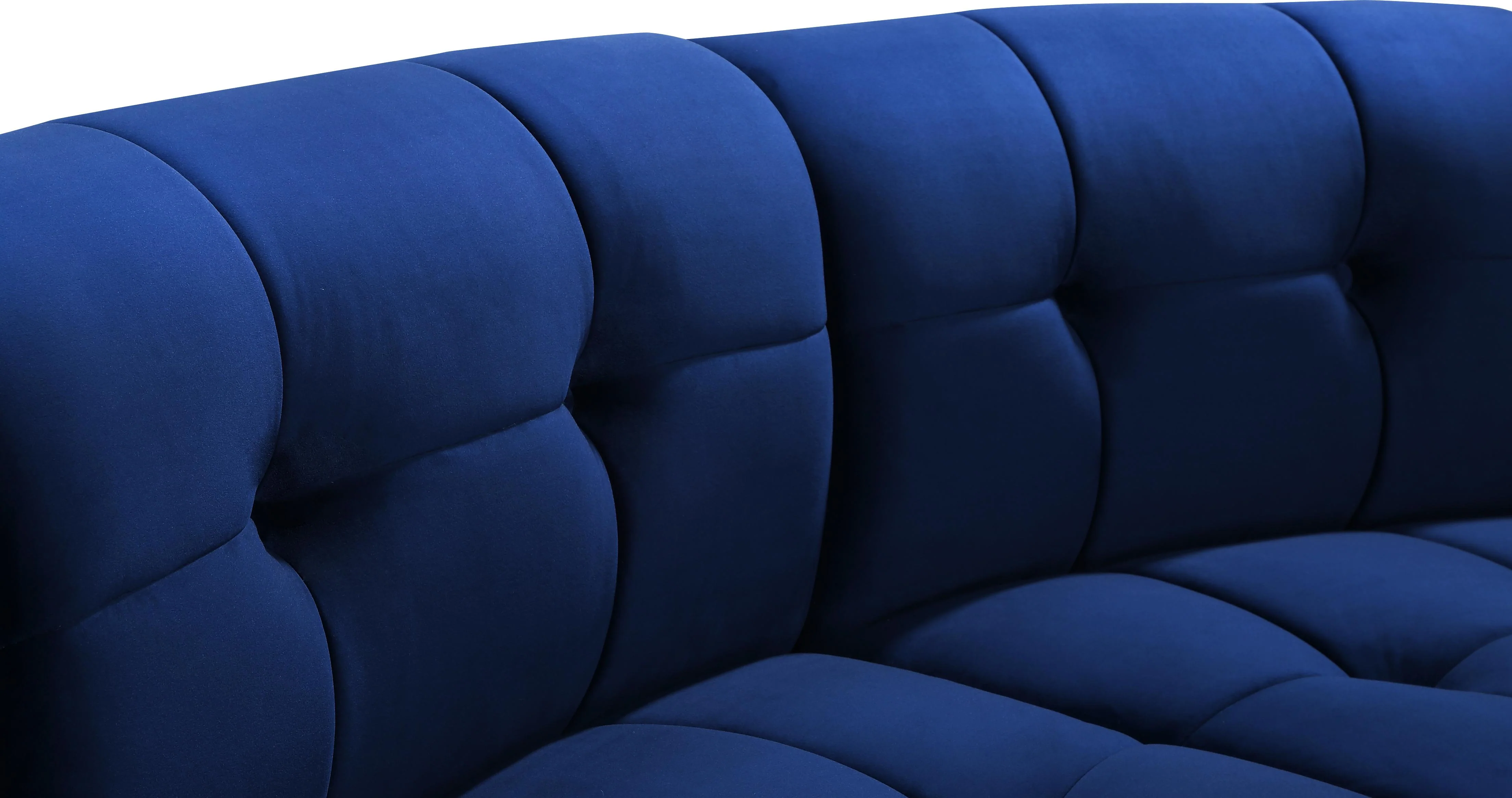 Limitless Navy Velvet 2pc. Modular Sectional - Image 6