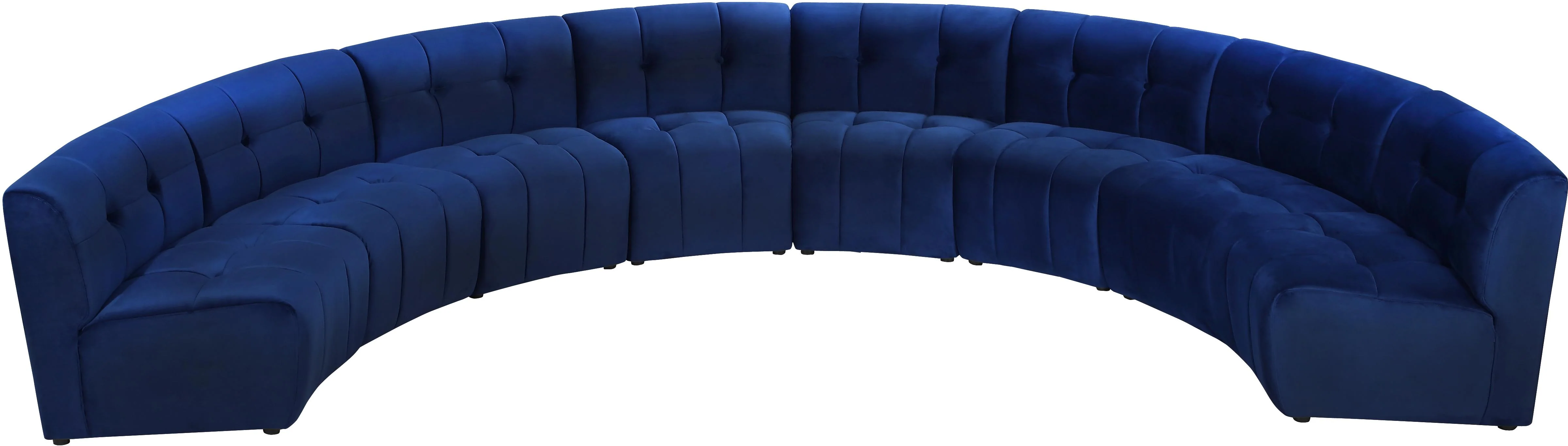 Limitless Navy Velvet 8pc. Modular Sectional - Image 5