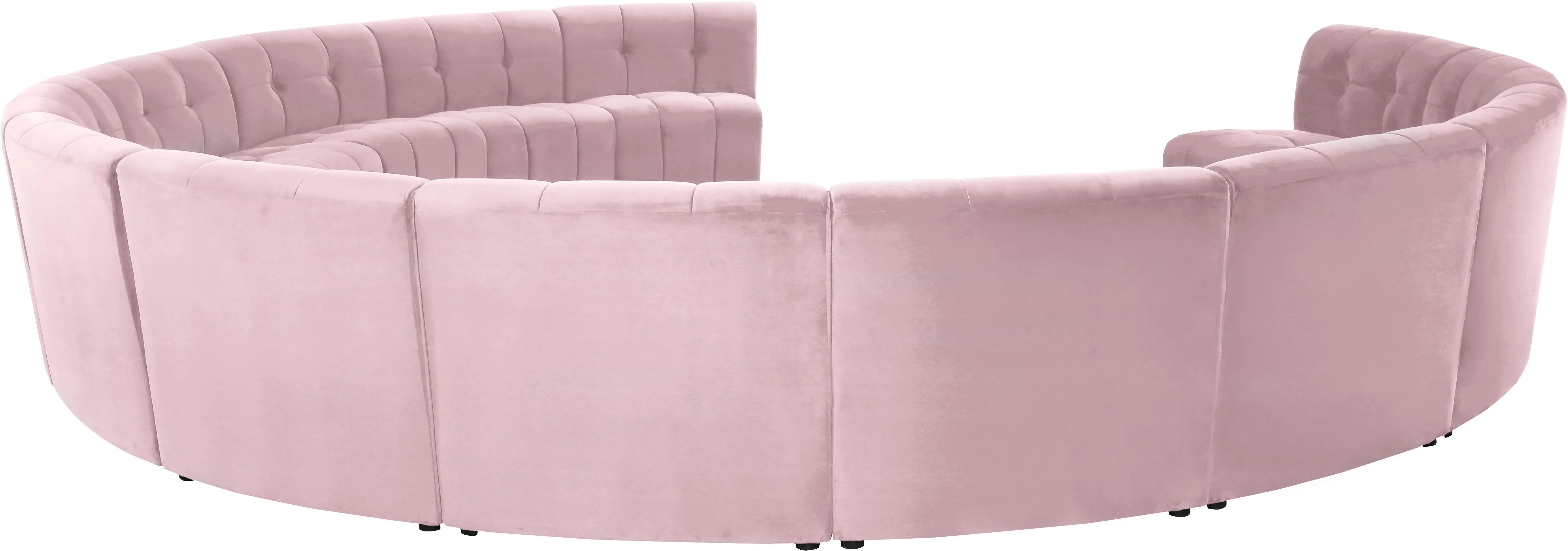 Limitless Pink Velvet 13pc. Modular Sectional - Image 4