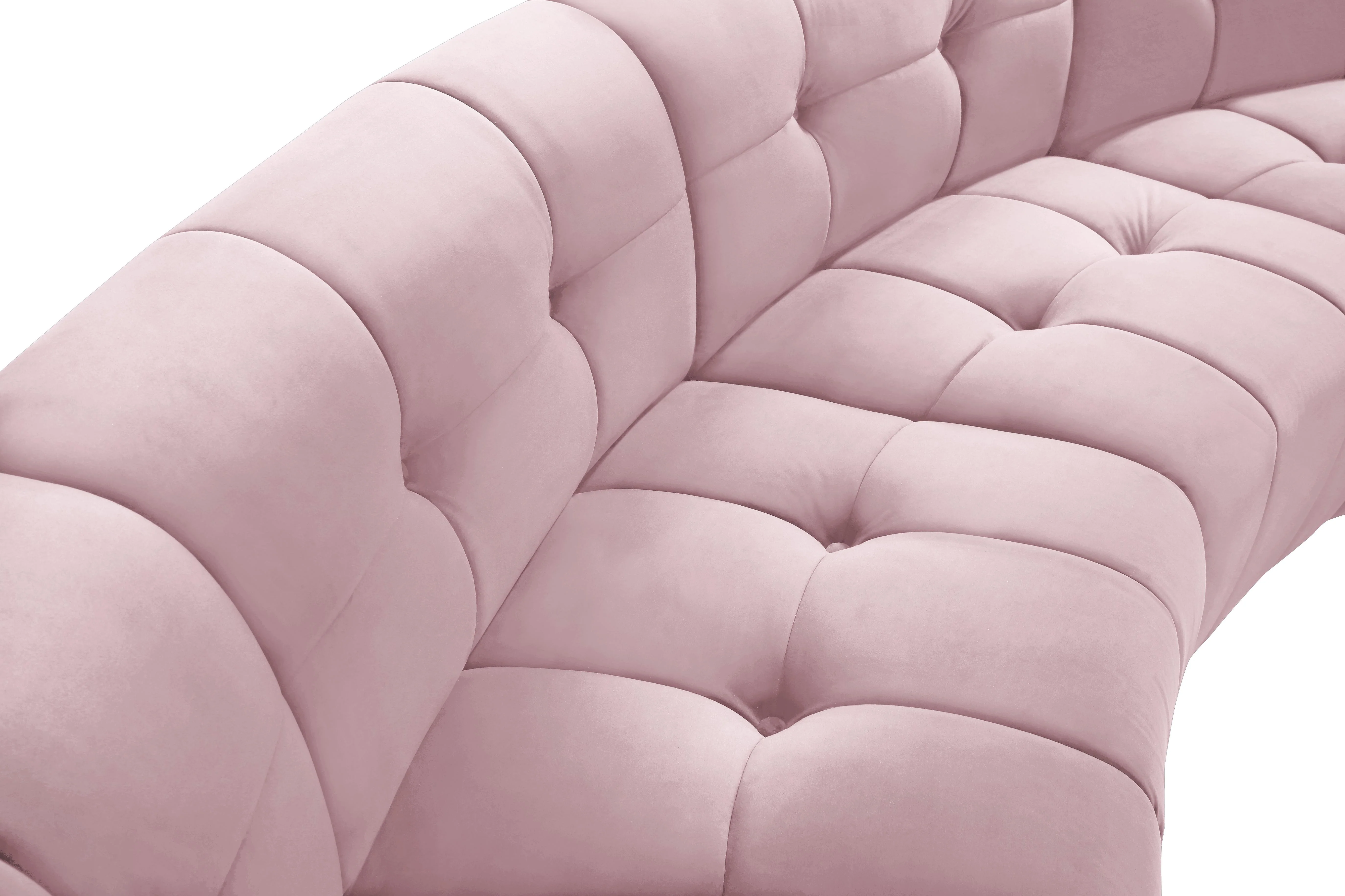 Limitless Pink Velvet 7pc. Modular Sectional - Image 7