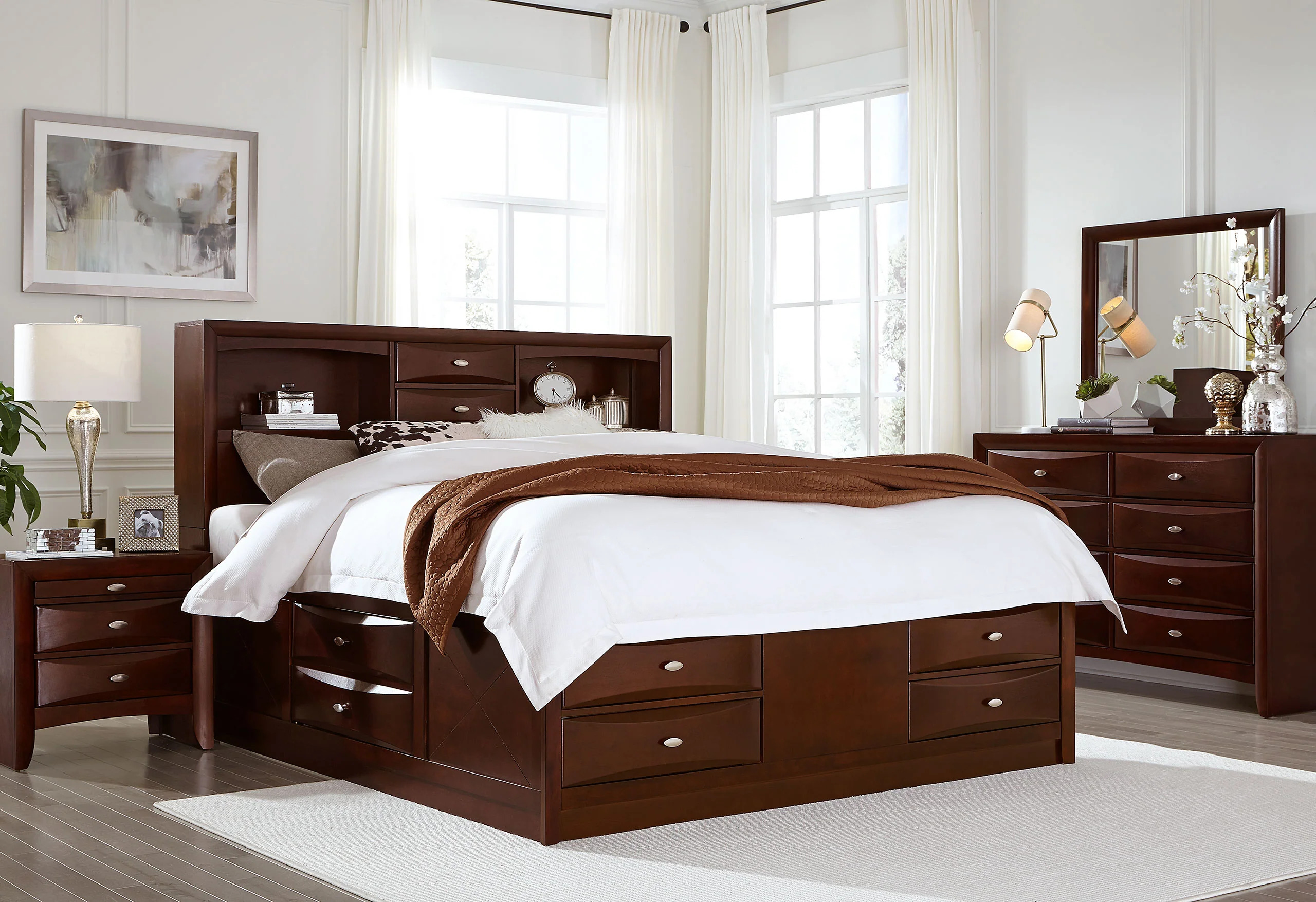 LINDA NEW MERLOT NIGHTSTAND - Image 3